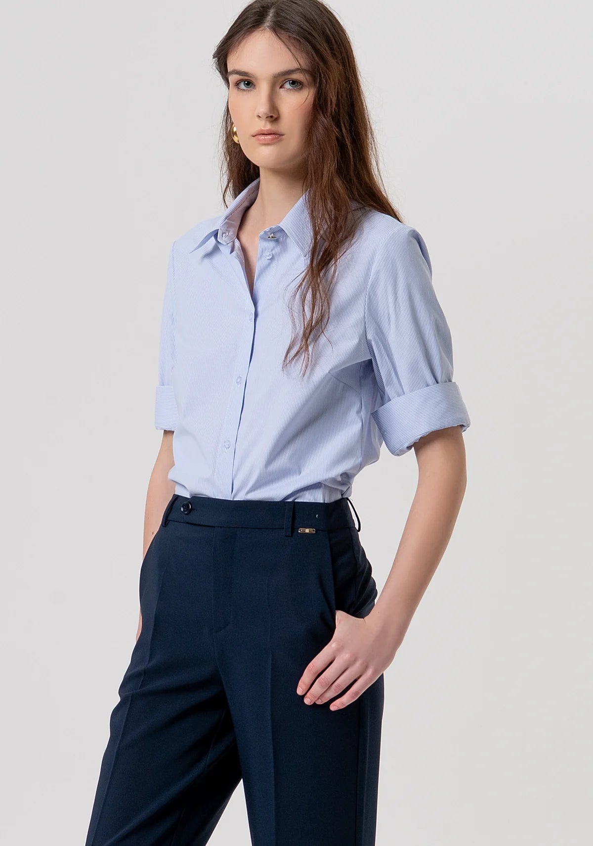 Fracomina - Pantalone regular a vita alta - Donna - World Fashion