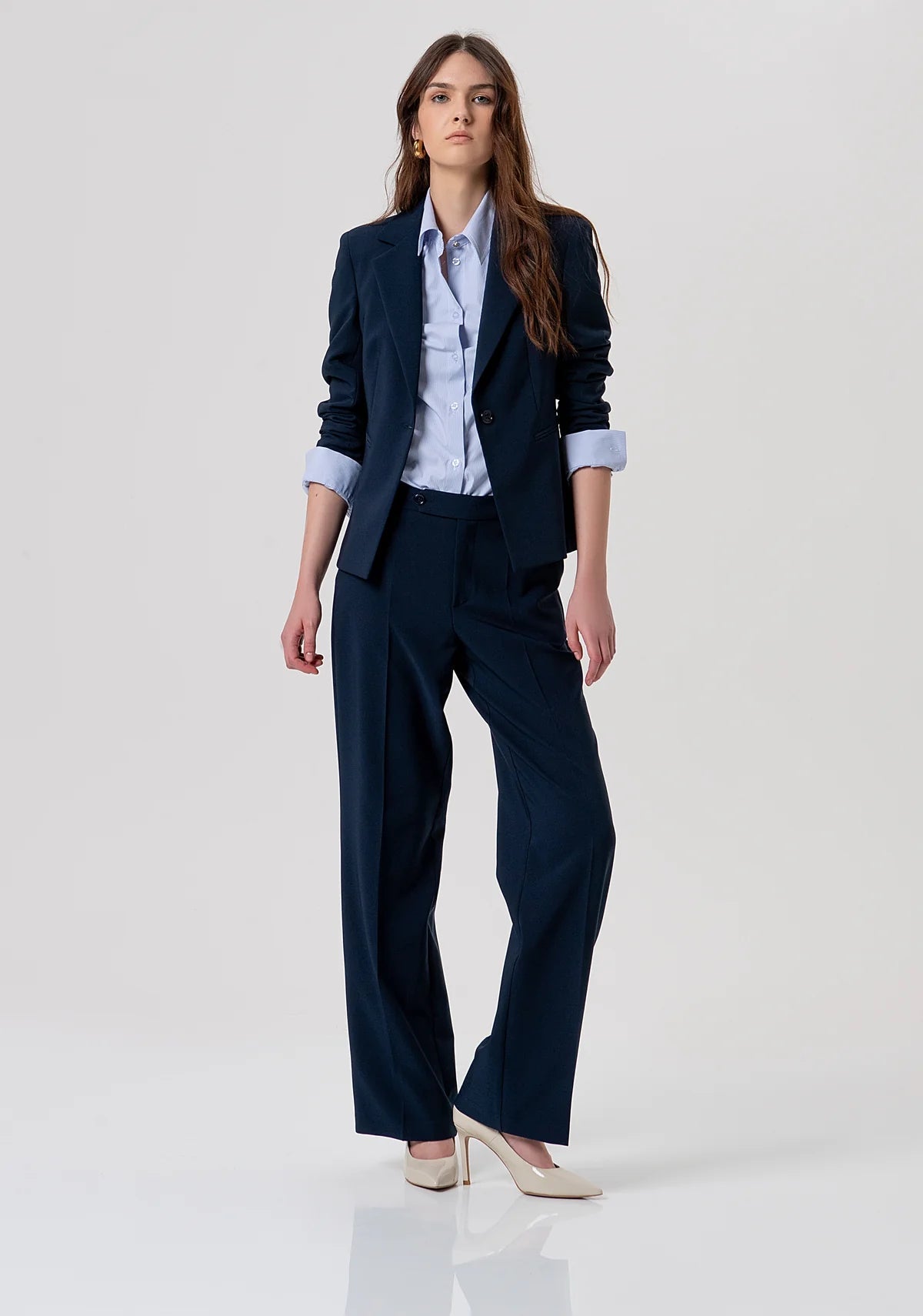 Fracomina - Pantalone regular a vita alta - Donna - World Fashion