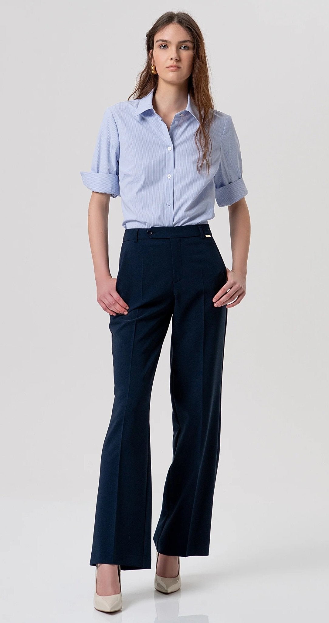 Fracomina - Pantalone regular a vita alta - Donna - World Fashion