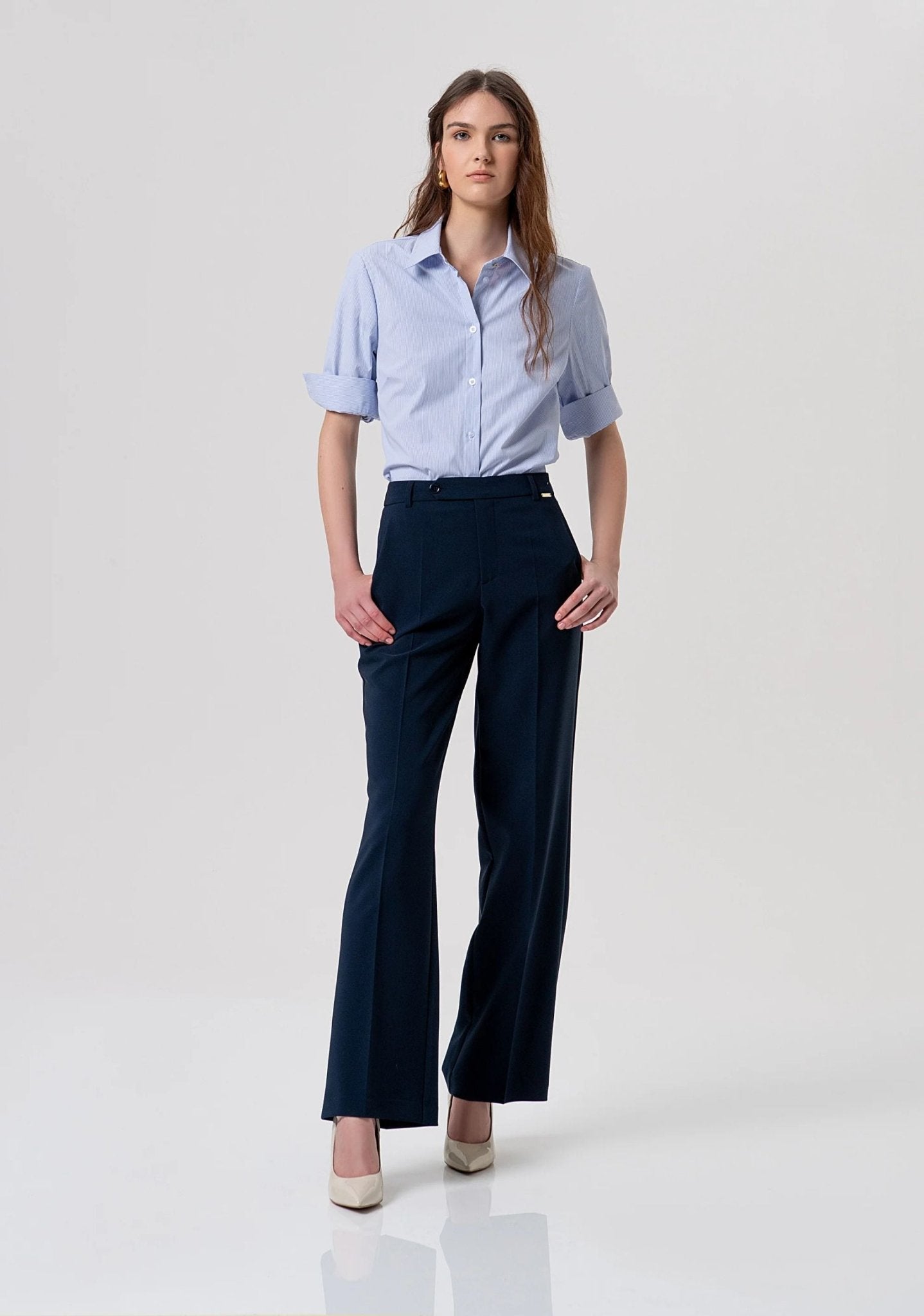 Fracomina - Pantalone regular a vita alta - Donna - World Fashion