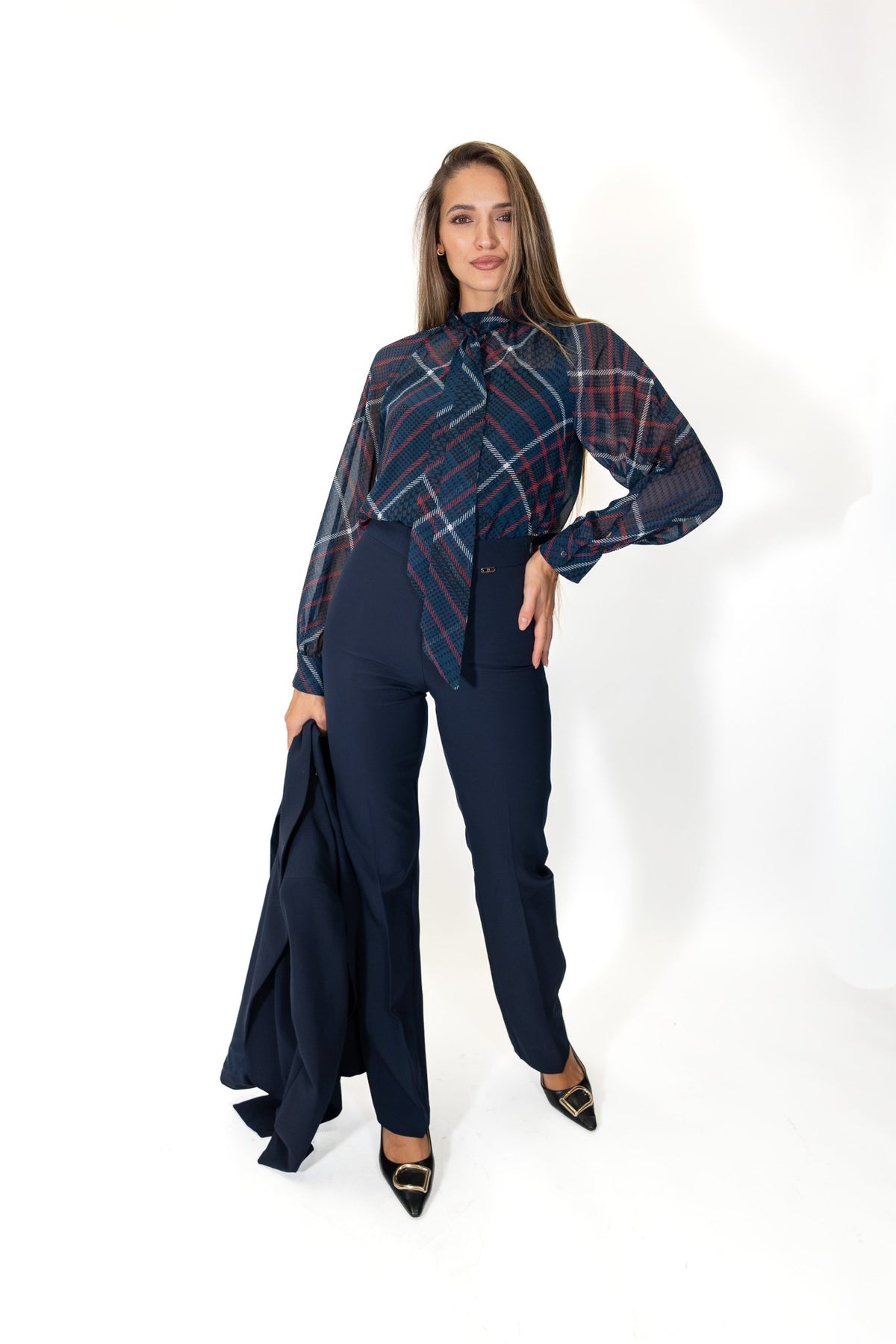 Fracomina - Pantalone regular in tessuto stretch - Donna - World Fashion