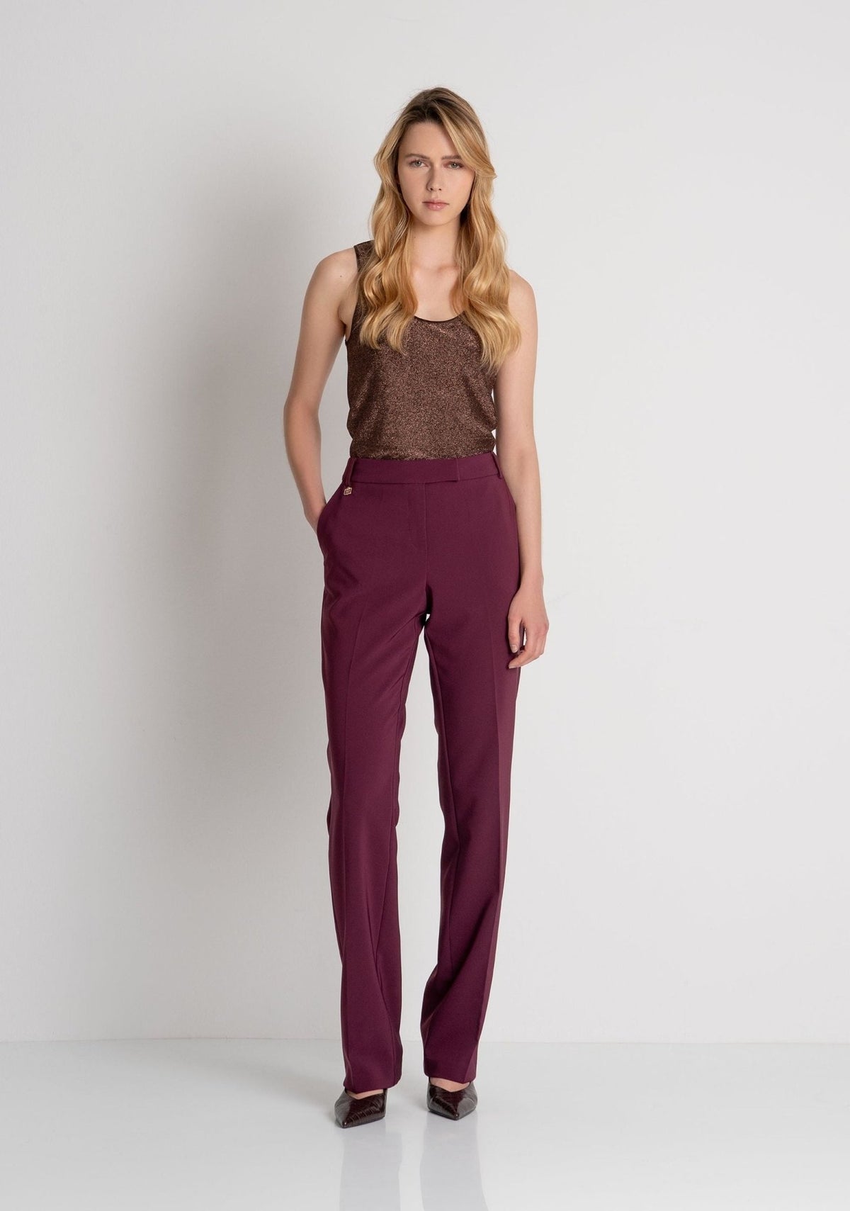 Fracomina - Pantalone regular modello chino - Donna - World Fashion