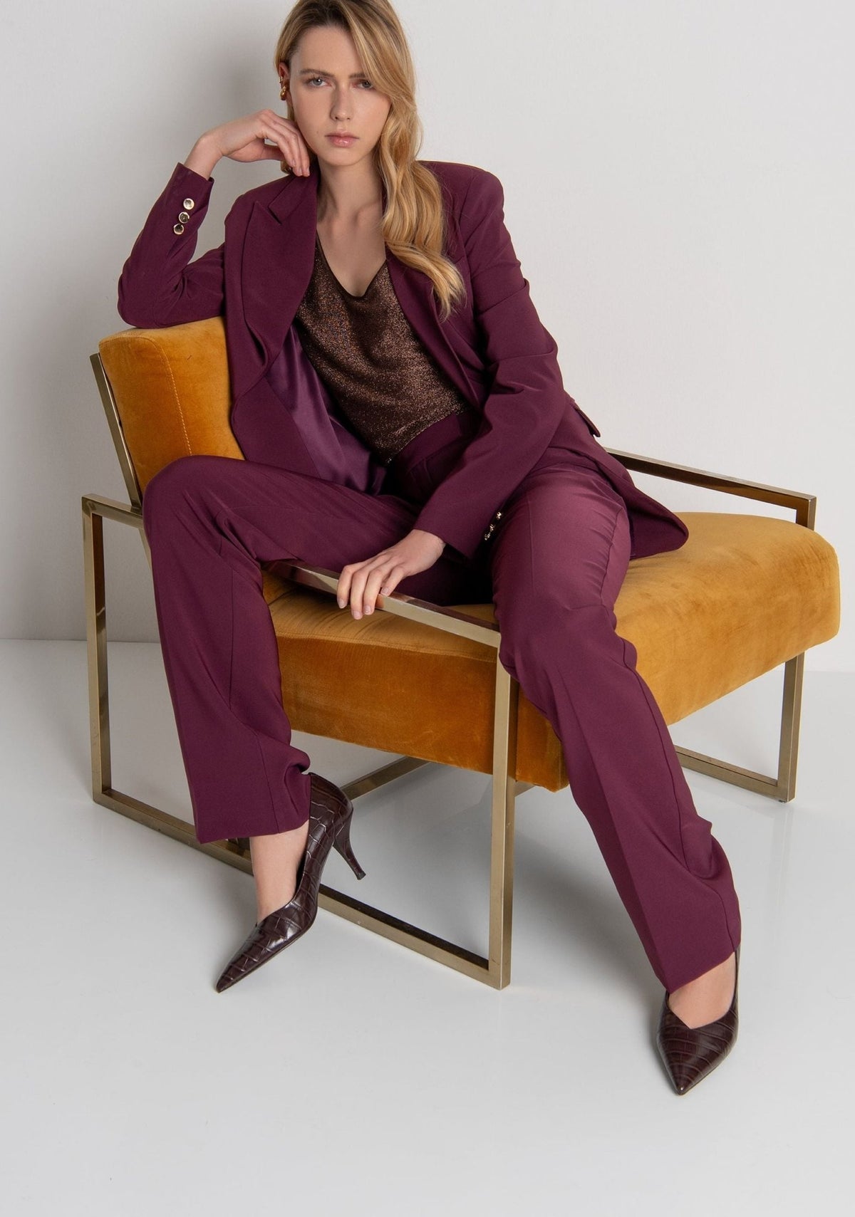 Fracomina - Pantalone regular modello chino - Donna - World Fashion