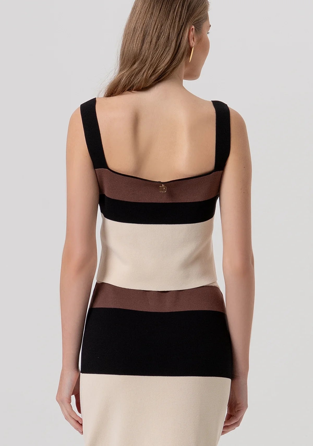 Fracomina - Top cropped senza maniche a righe - Donna - World Fashion