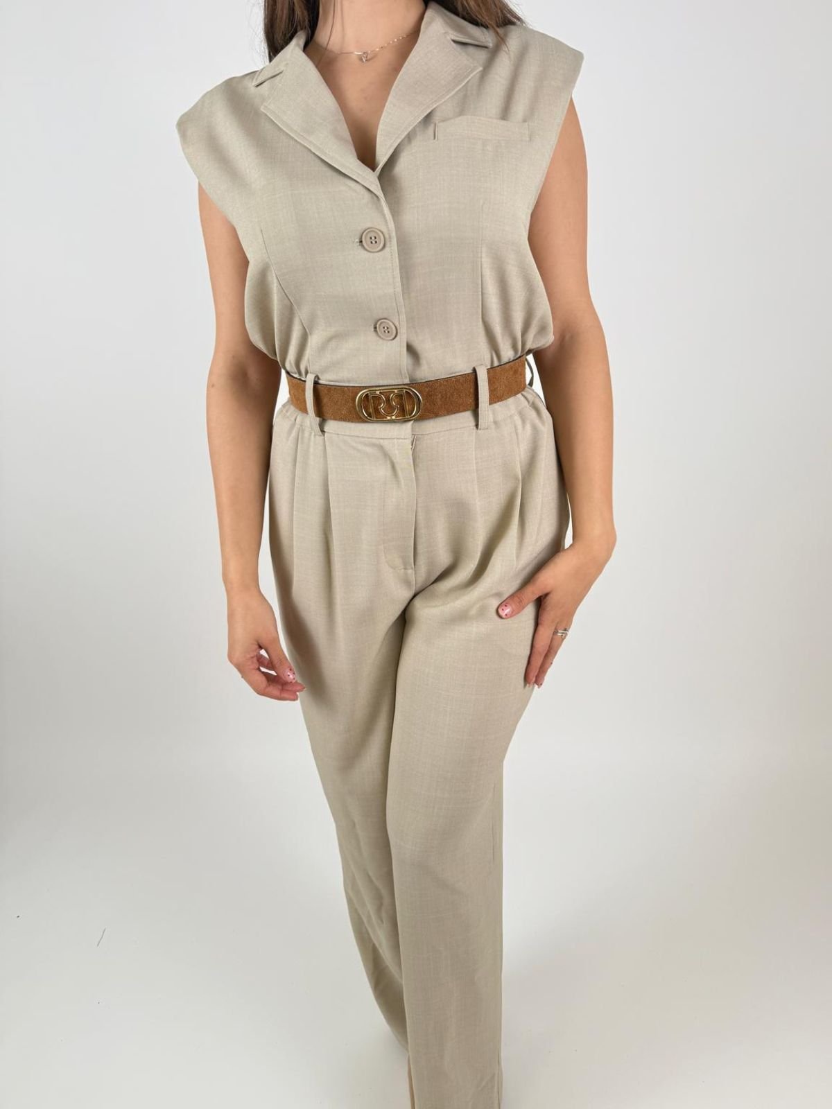 Fracomina - Tuta senza maniche con pantaloni lunghi - Donna - World Fashion