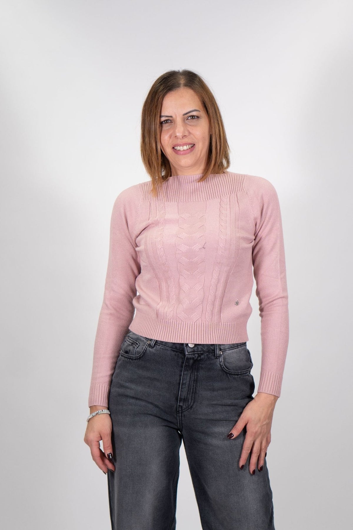 Fresh Flower - Maglia a Barchetta Trecce F.7 - Donna - World Fashion