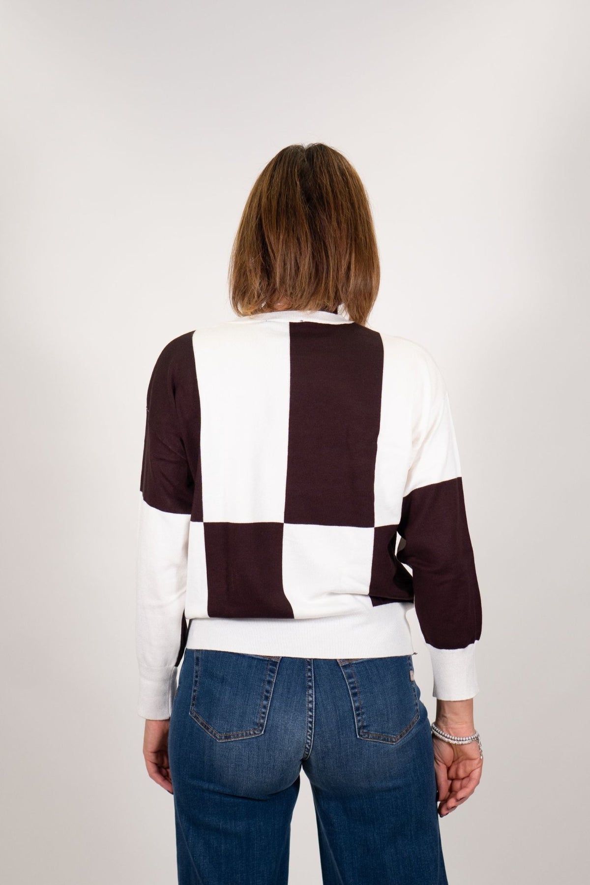 Fresh Flower - Maglia Girocollo Color Block T.Filo F.12 - Donna - World Fashion