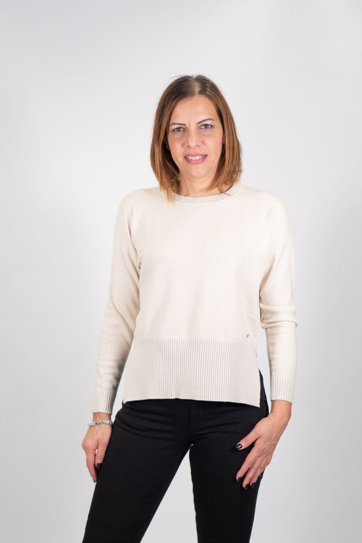 Fresh Flower - Maglia Girocollo Manica Scesa F.7 - Donna - World Fashion