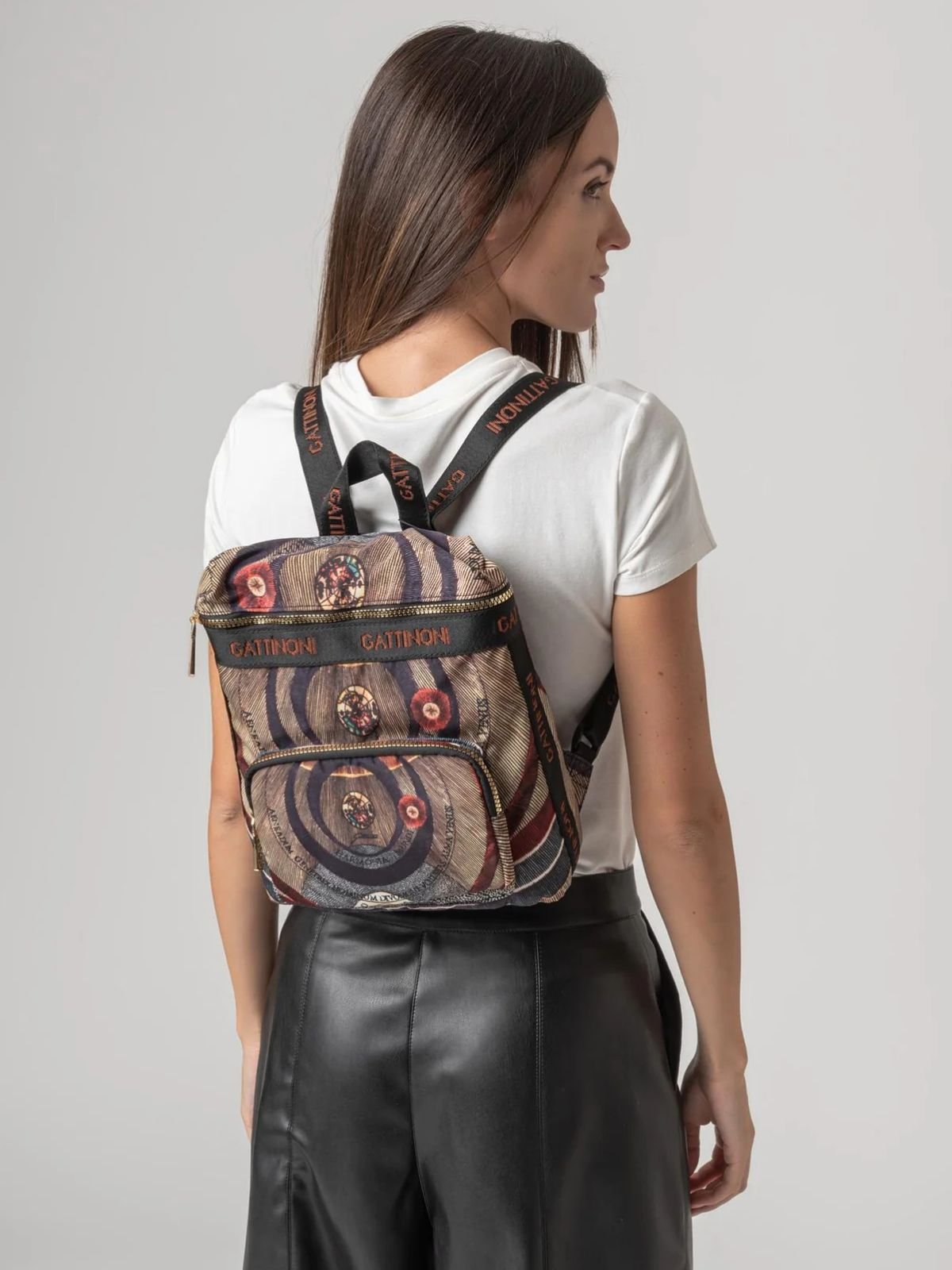 Gattinoni - Zaino in tessuto tecnico Easychic Planetarium - Donna - World Fashion