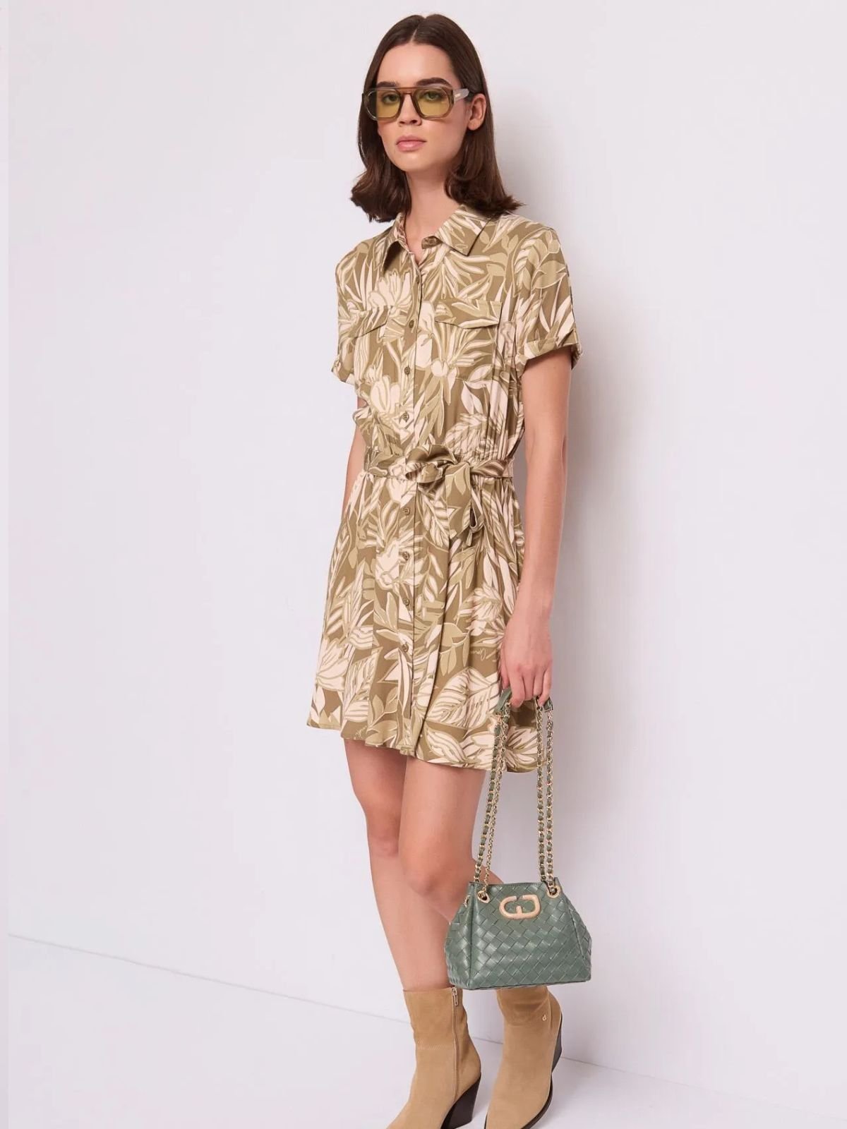 Gaudì - Abito corto chemisier con cintura - Donna - World Fashion