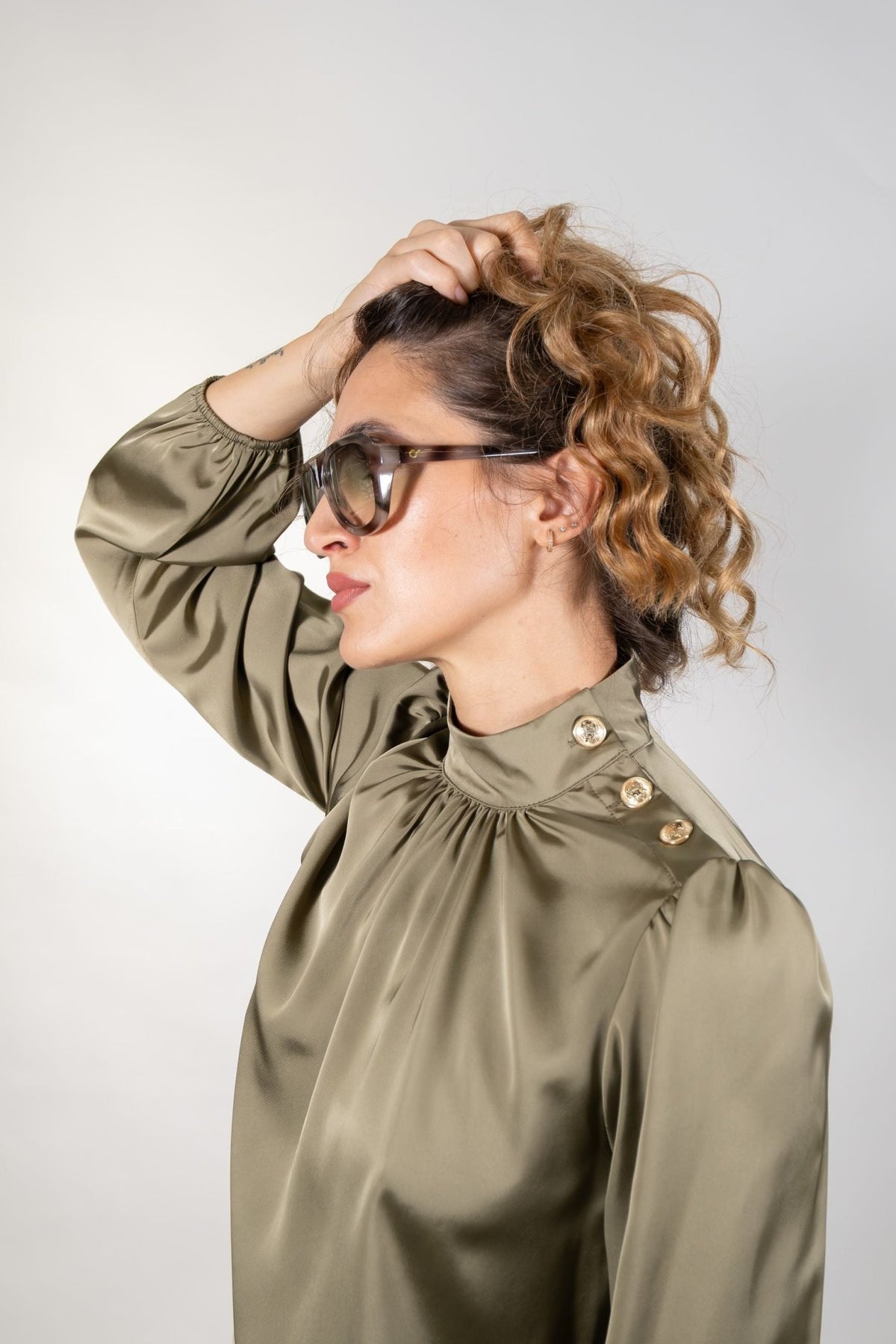 Gaudì - Blusa satin con bottoni - Donna - World Fashion