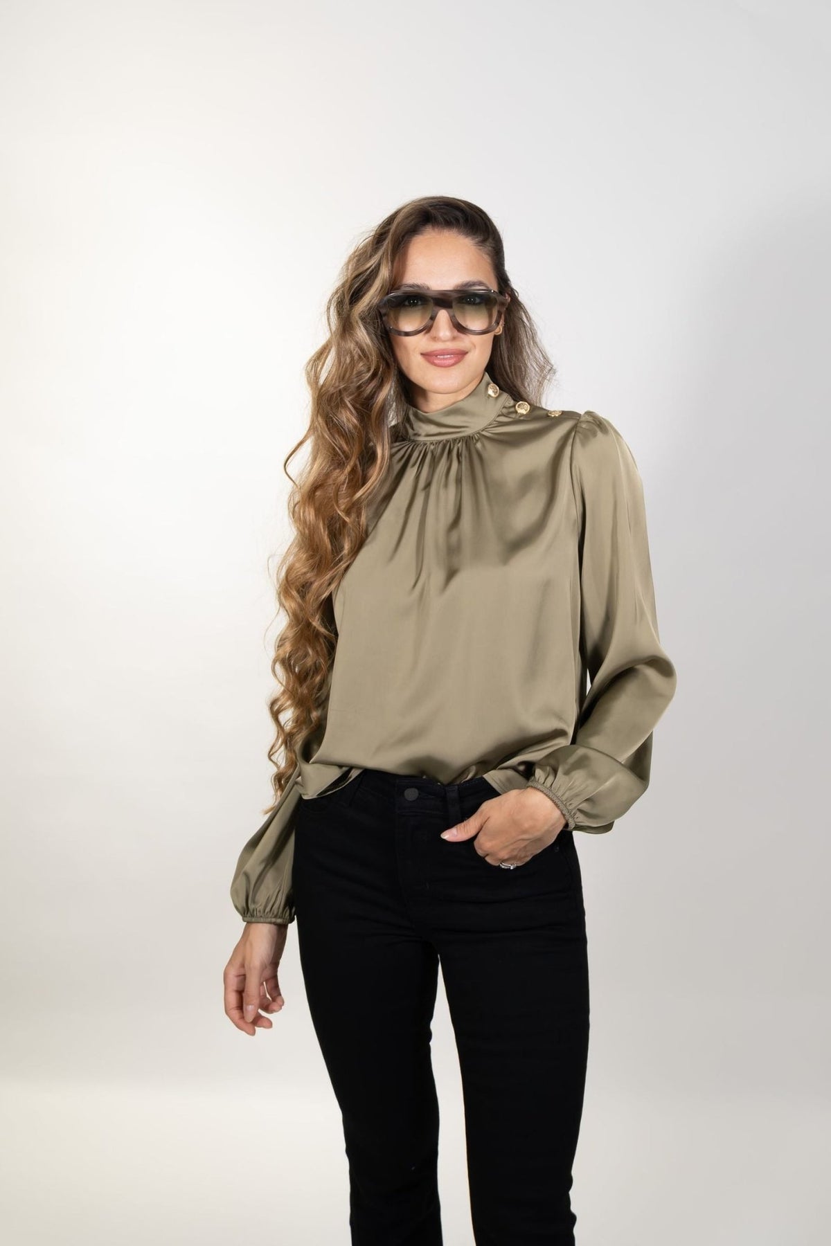 Gaudì - Blusa satin con bottoni - Donna - World Fashion