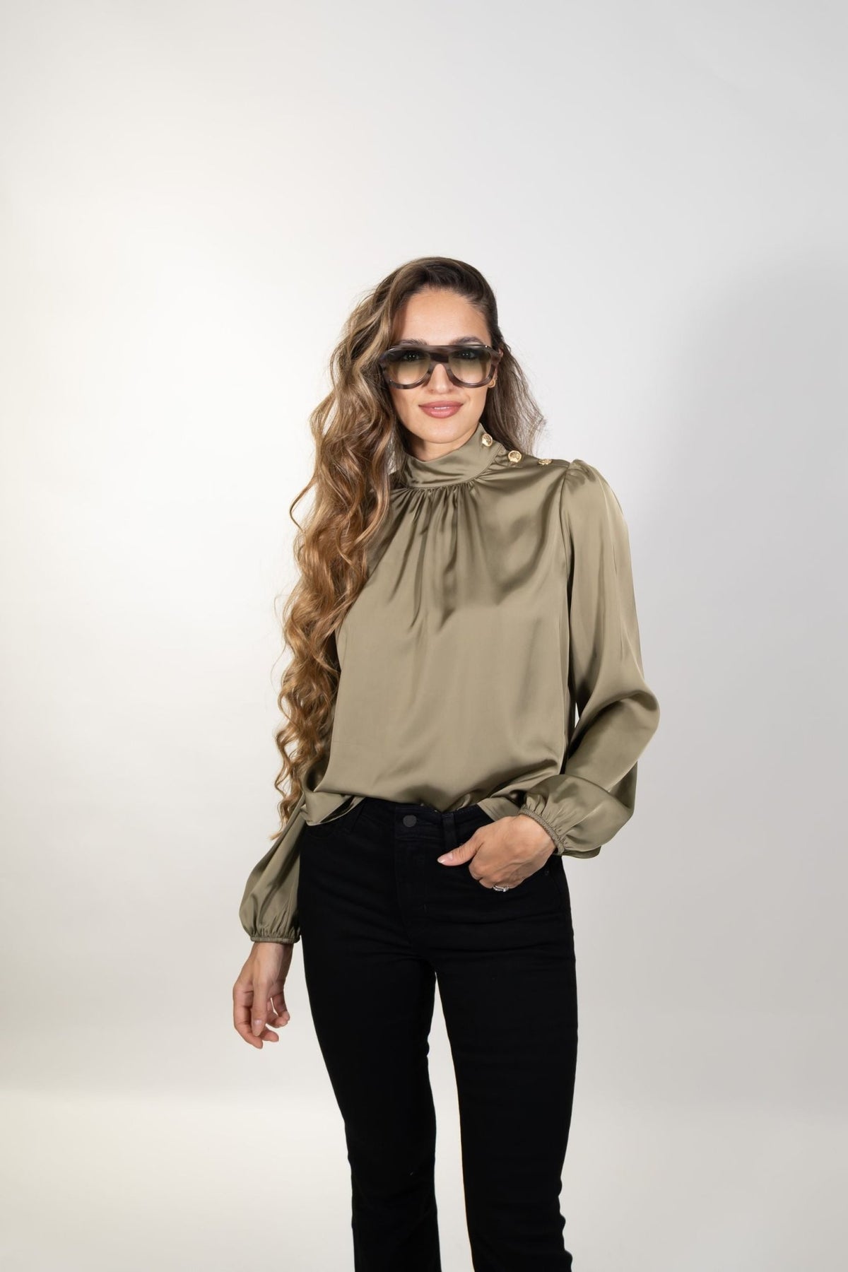 Gaudì - Blusa satin con bottoni - Donna - World Fashion