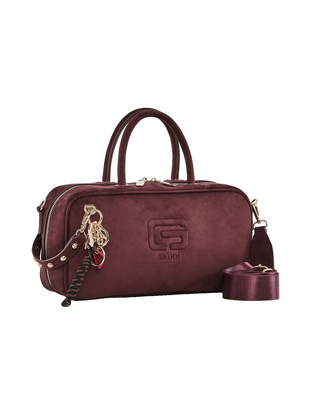Gaudì - Borsa a mano bordeaux effetto suede - Donna - World Fashion