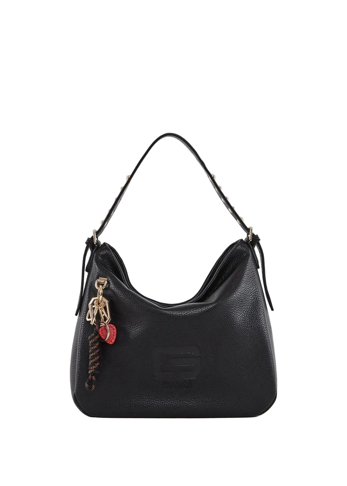 Gaudì - Borsa a spalla nera con charm - Donna - World Fashion