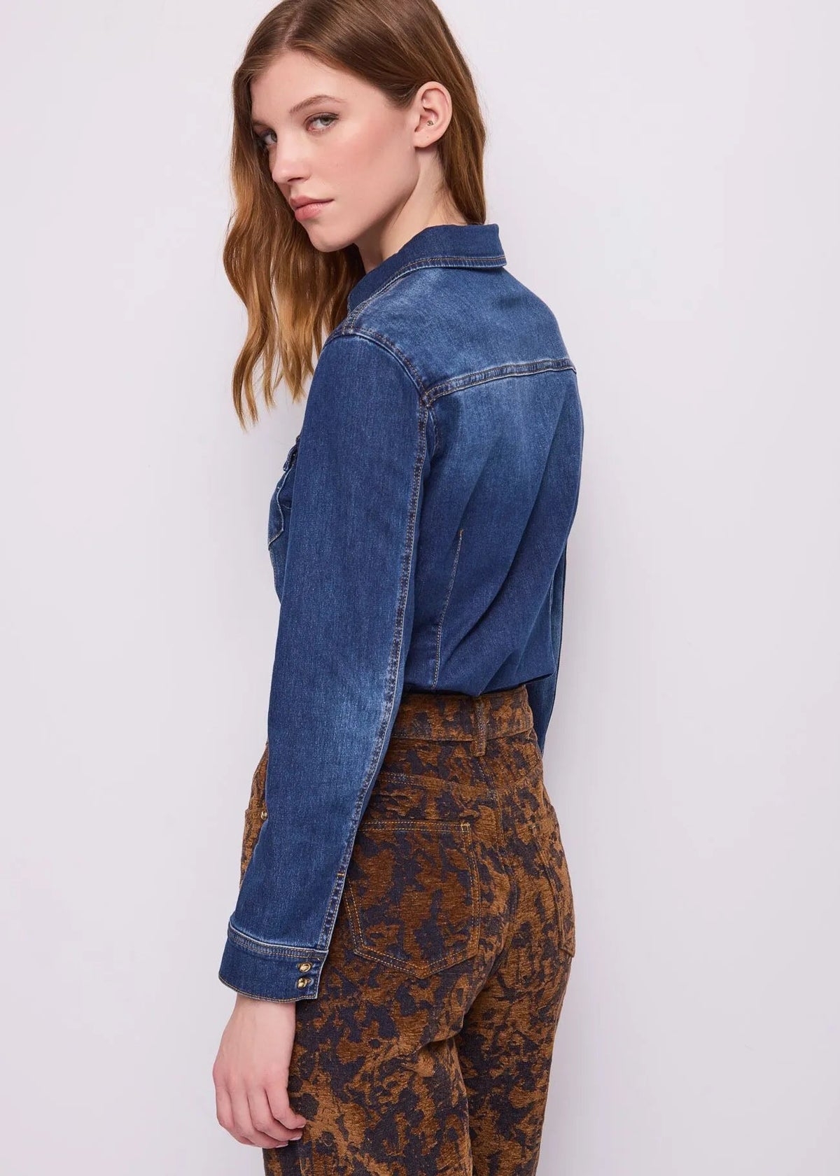 Gaudì - Camicia in denim elasticizzato - Donna - World Fashion