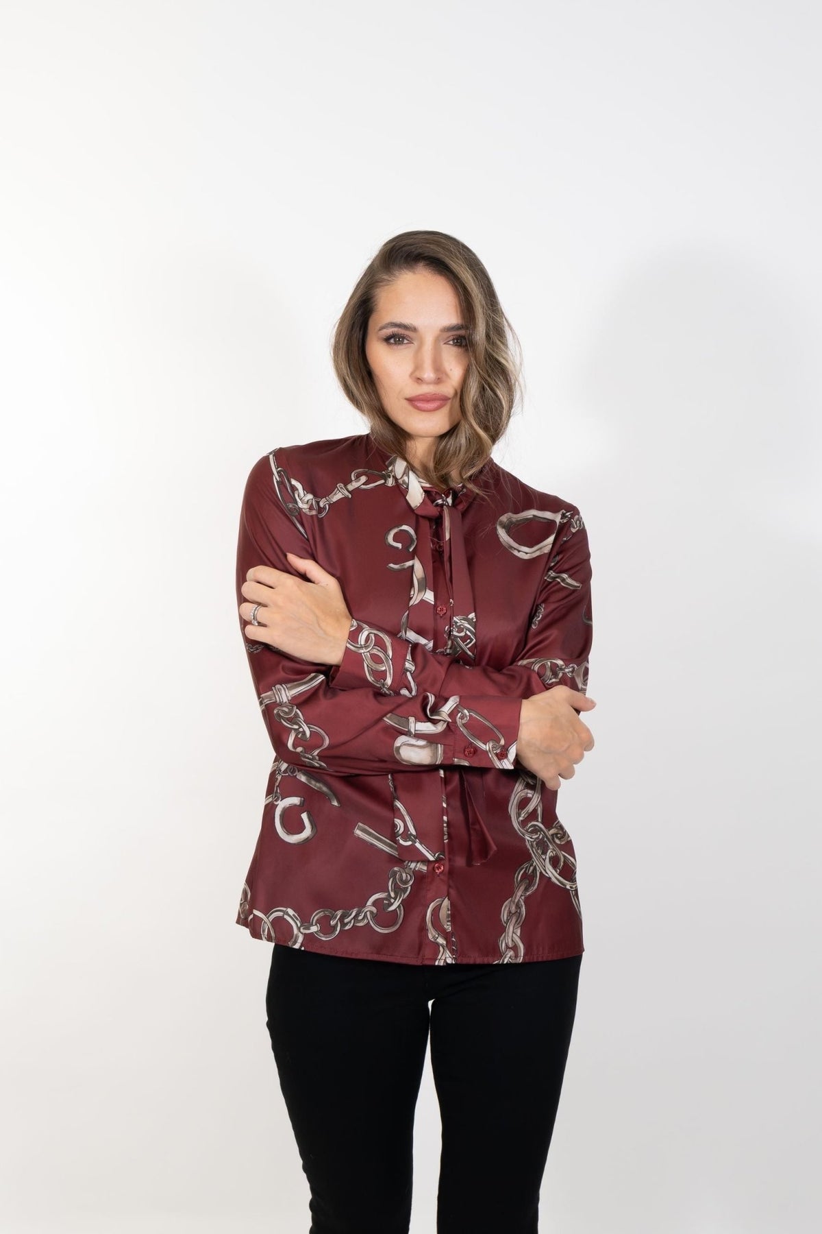 Gaudì - Camicia in raso con fiocco - Donna - World Fashion