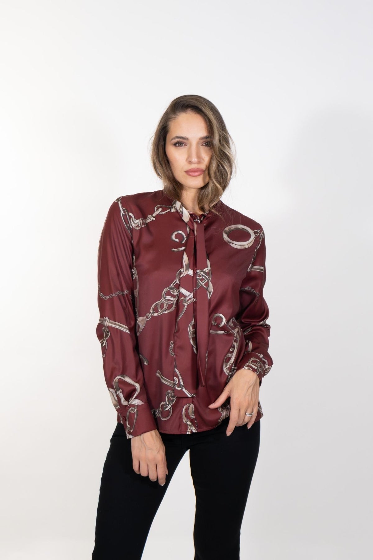Gaudì - Camicia in raso con fiocco - Donna - World Fashion