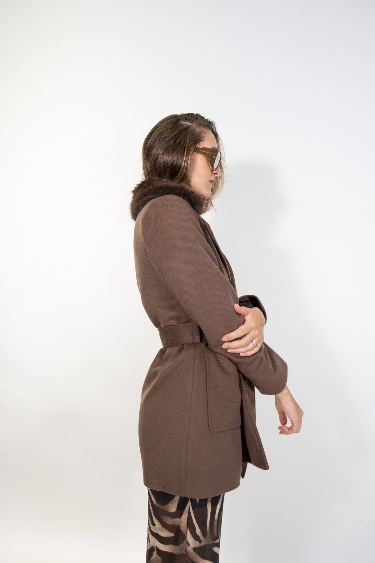 Gaudì - Cappotto Con Collo In Finta Pelliccia - Donna - World Fashion