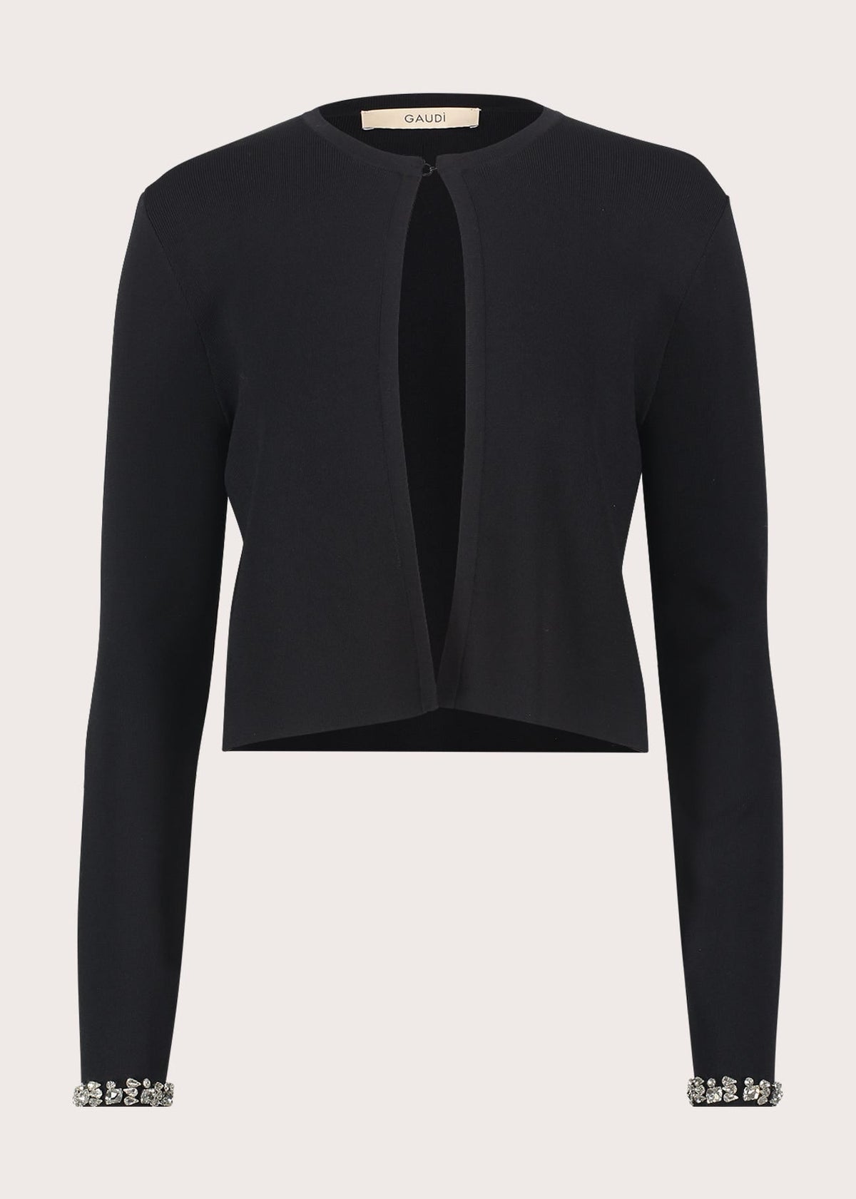Gaudì - Cardigan girocollo con strass ai polsi - Donna - World Fashion