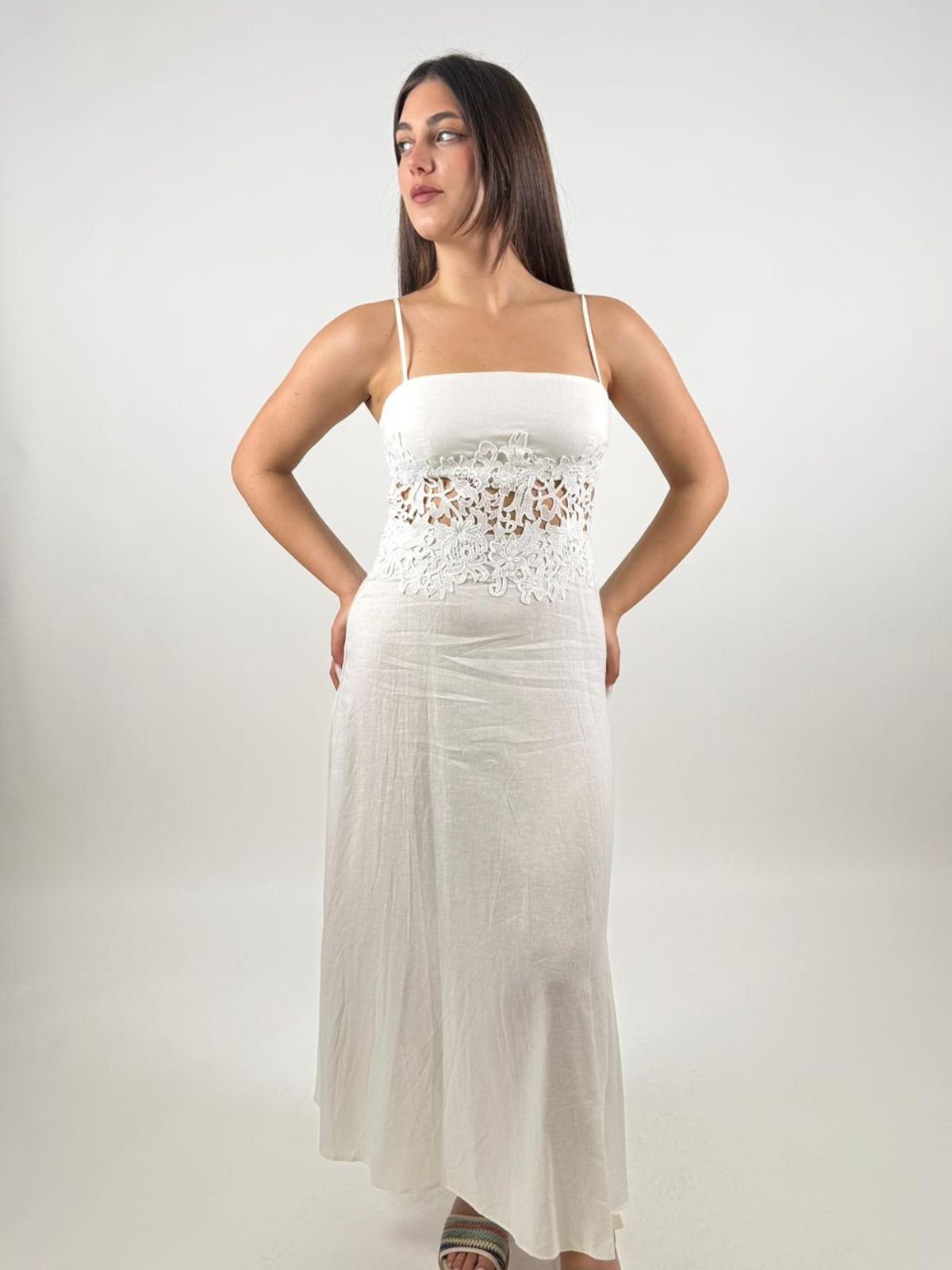 Gaudì Fashion - Abito in lino con Spalline - Donna - World Fashion