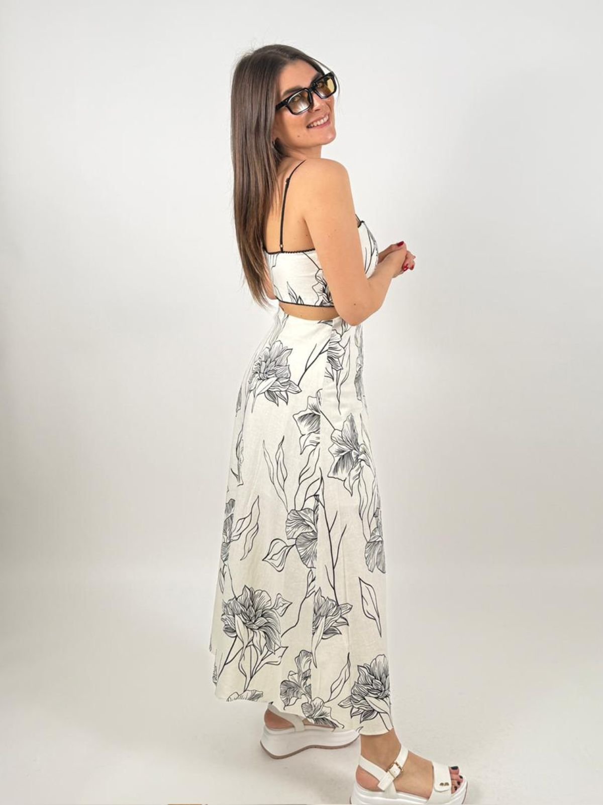 Gaudì Fashion - Abito in lino con stampa floreale - Donna - World Fashion