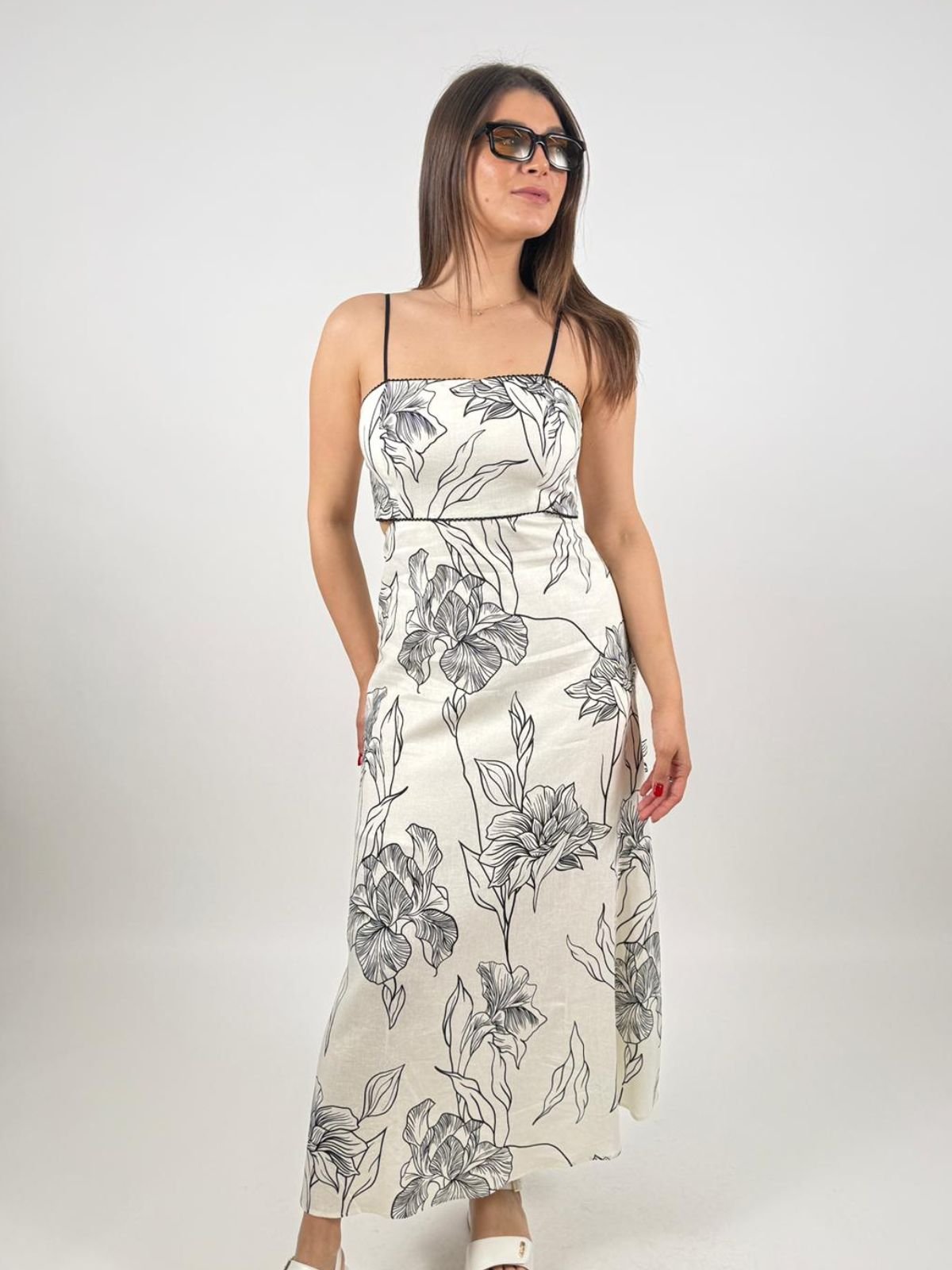 Gaudì Fashion - Abito in lino con stampa floreale - Donna - World Fashion