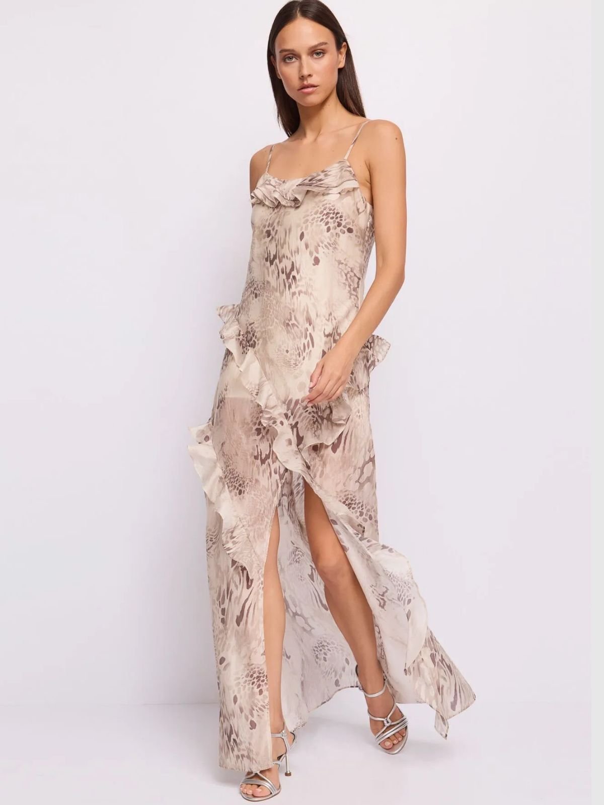 Gaudì Fashion - Abito Lungo Con Spalline Stampato - Donna - World Fashion