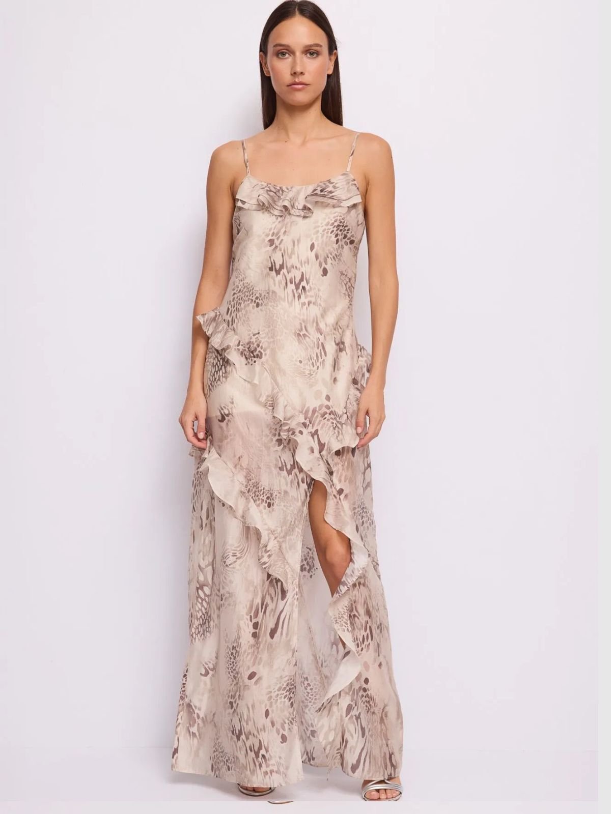 Gaudì Fashion - Abito Lungo Con Spalline Stampato - Donna - World Fashion
