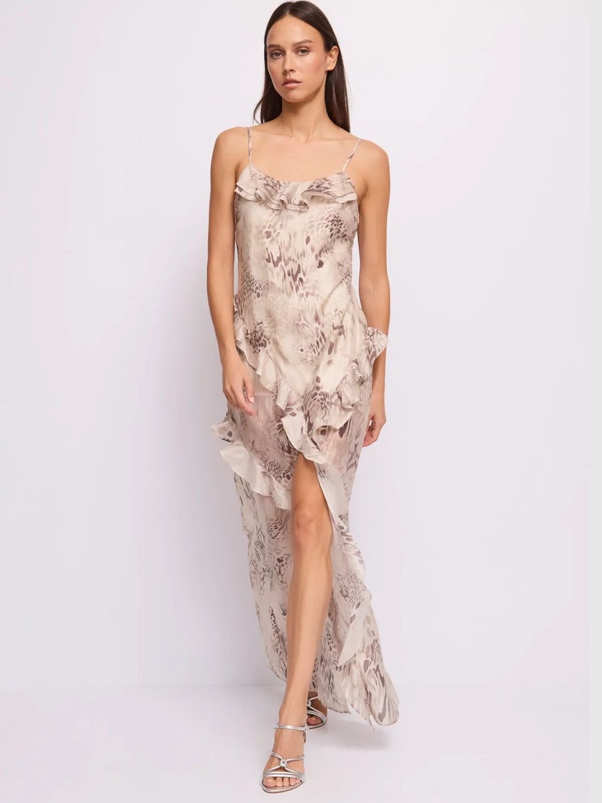 Gaudì Fashion - Abito Lungo Con Spalline Stampato - Donna - World Fashion