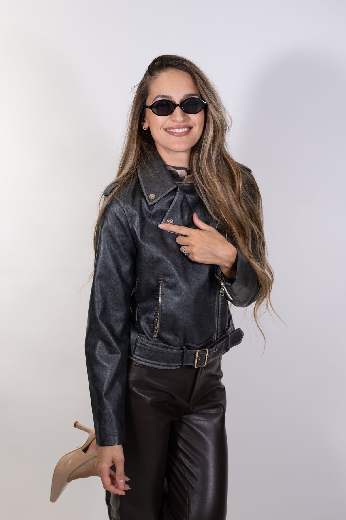 Gaudì - Giacca biker in similpelle - Donna - World Fashion