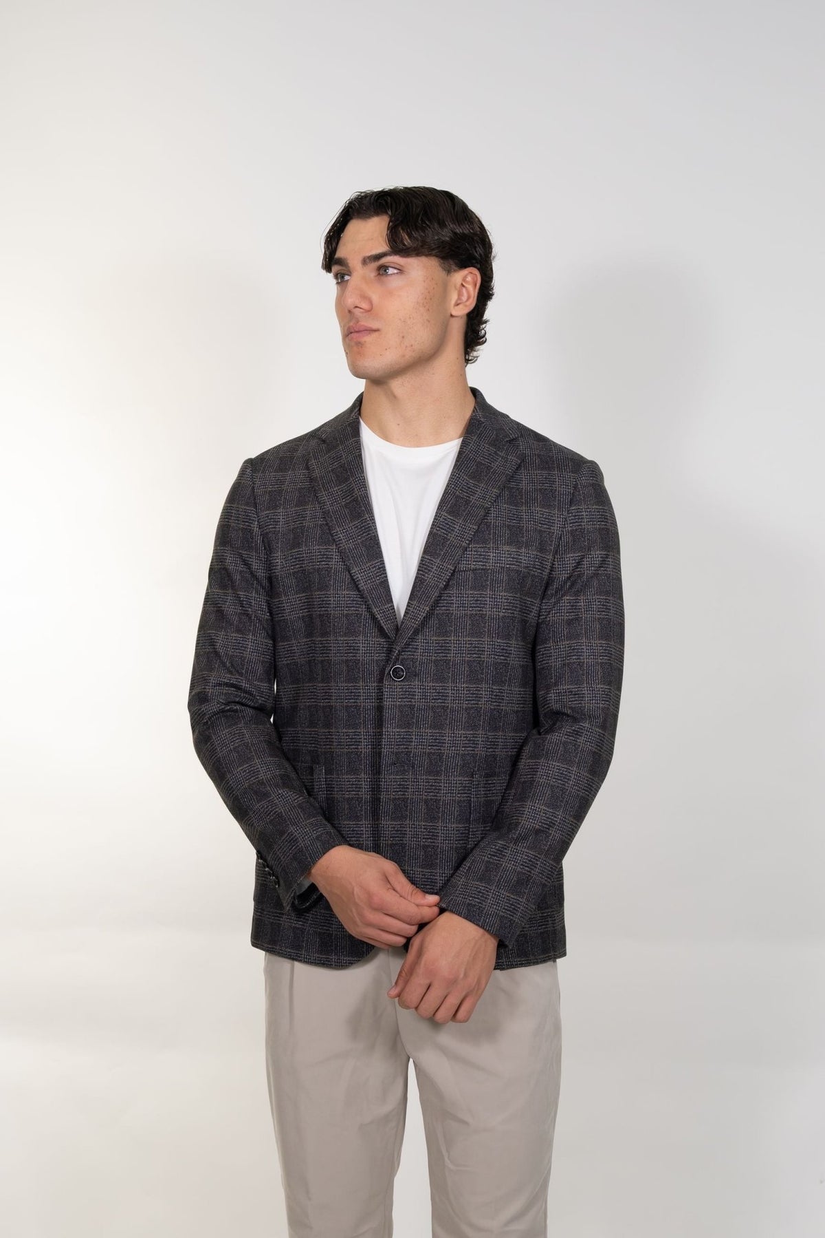Gaudì - Giacca monopetto fantasia a quadri - Uomo - World Fashion