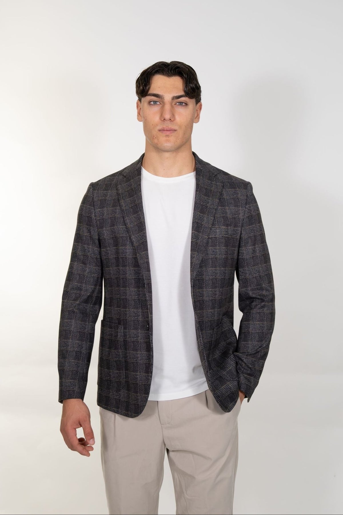 Gaudì - Giacca monopetto fantasia a quadri - Uomo - World Fashion