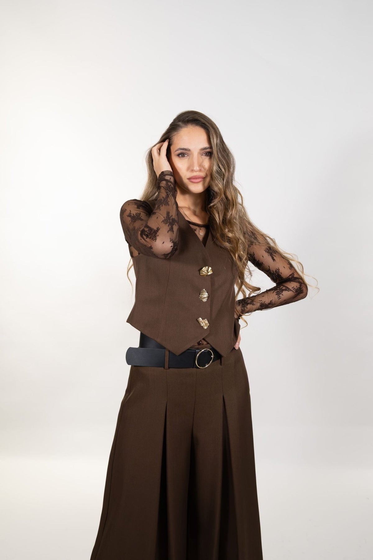 Gaudì - Gilet monopetto con scollo a V - Donna - World Fashion