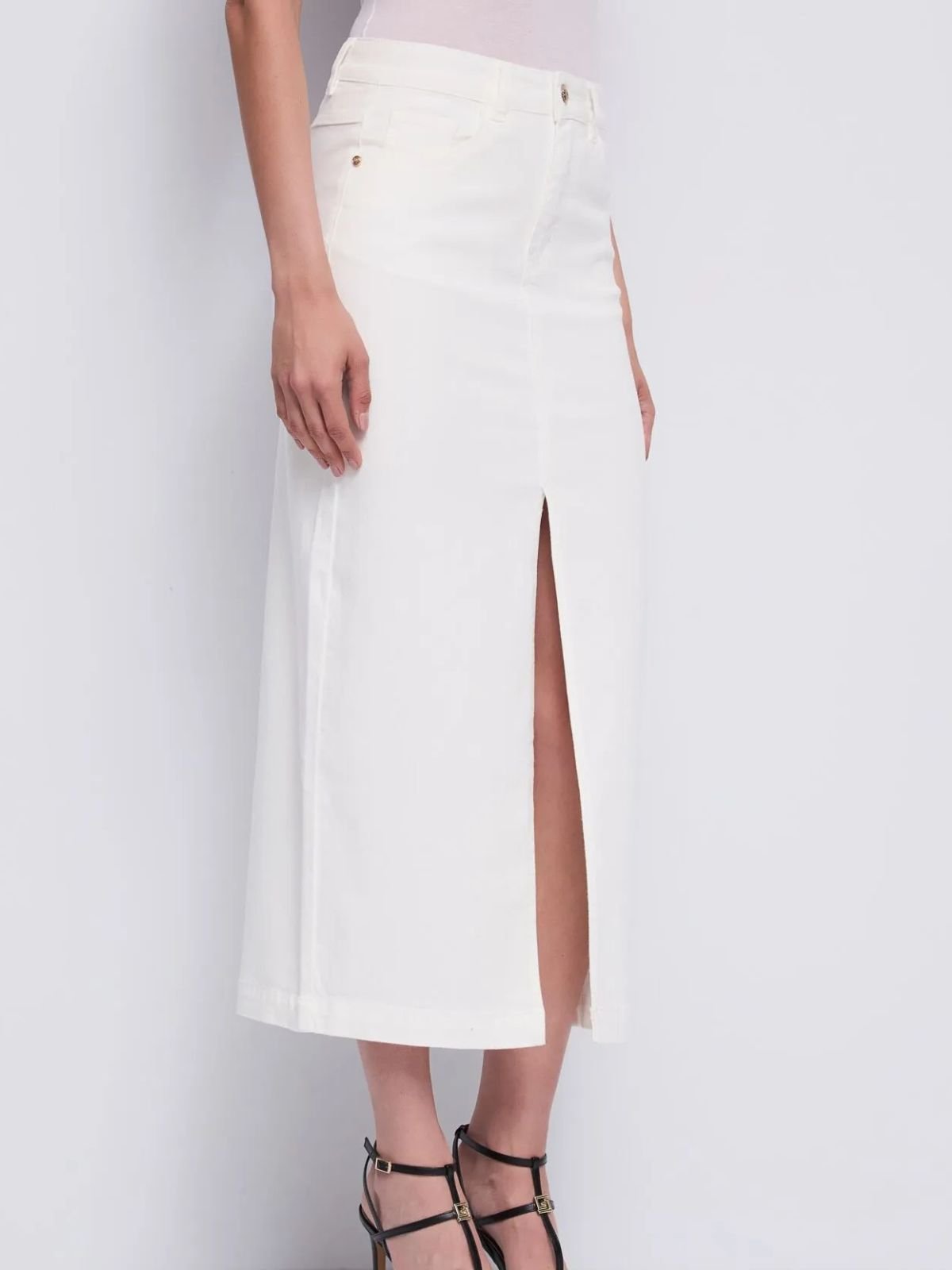 Gaudì - Gonna in twill con spacco - Donna - World Fashion