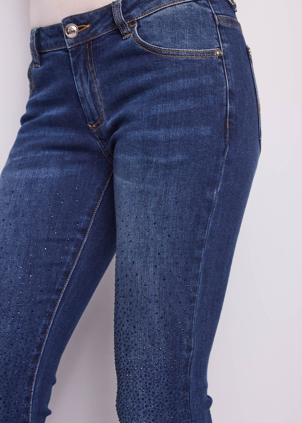 Gaudì - Jeans bootcut con strass - Donna - World Fashion