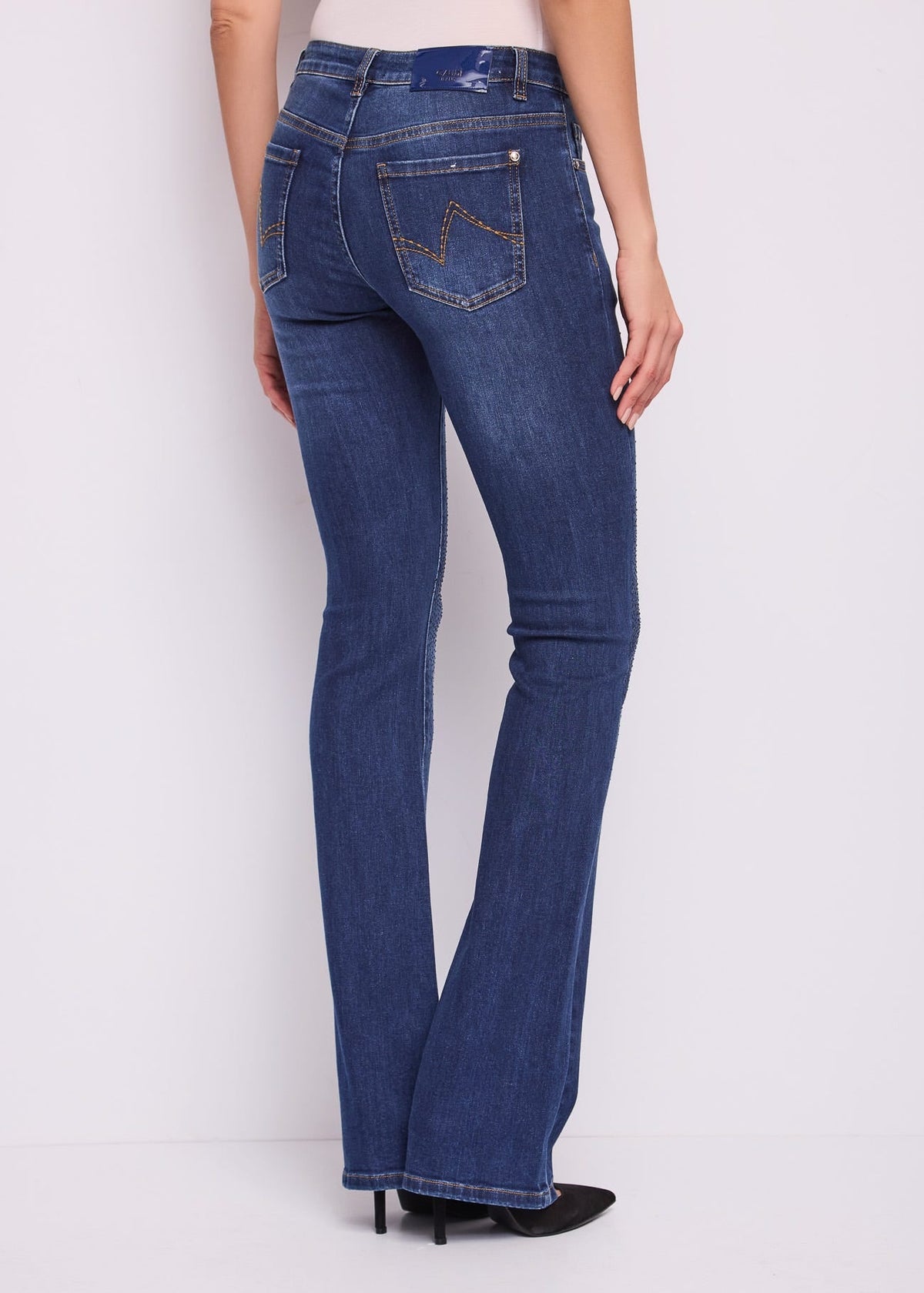 Gaudì - Jeans bootcut con strass - Donna - World Fashion