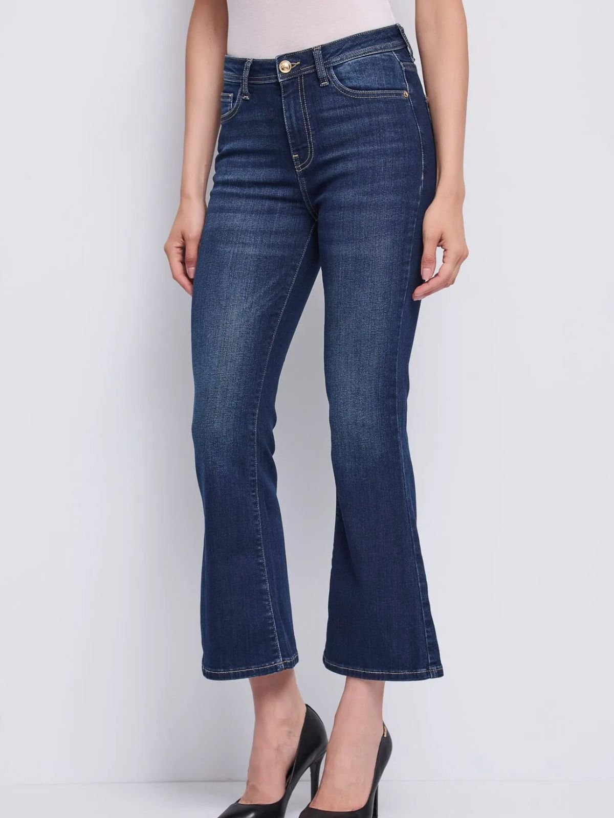 Gaudì - Jeans flare cropped effetto used - Donna - World Fashion