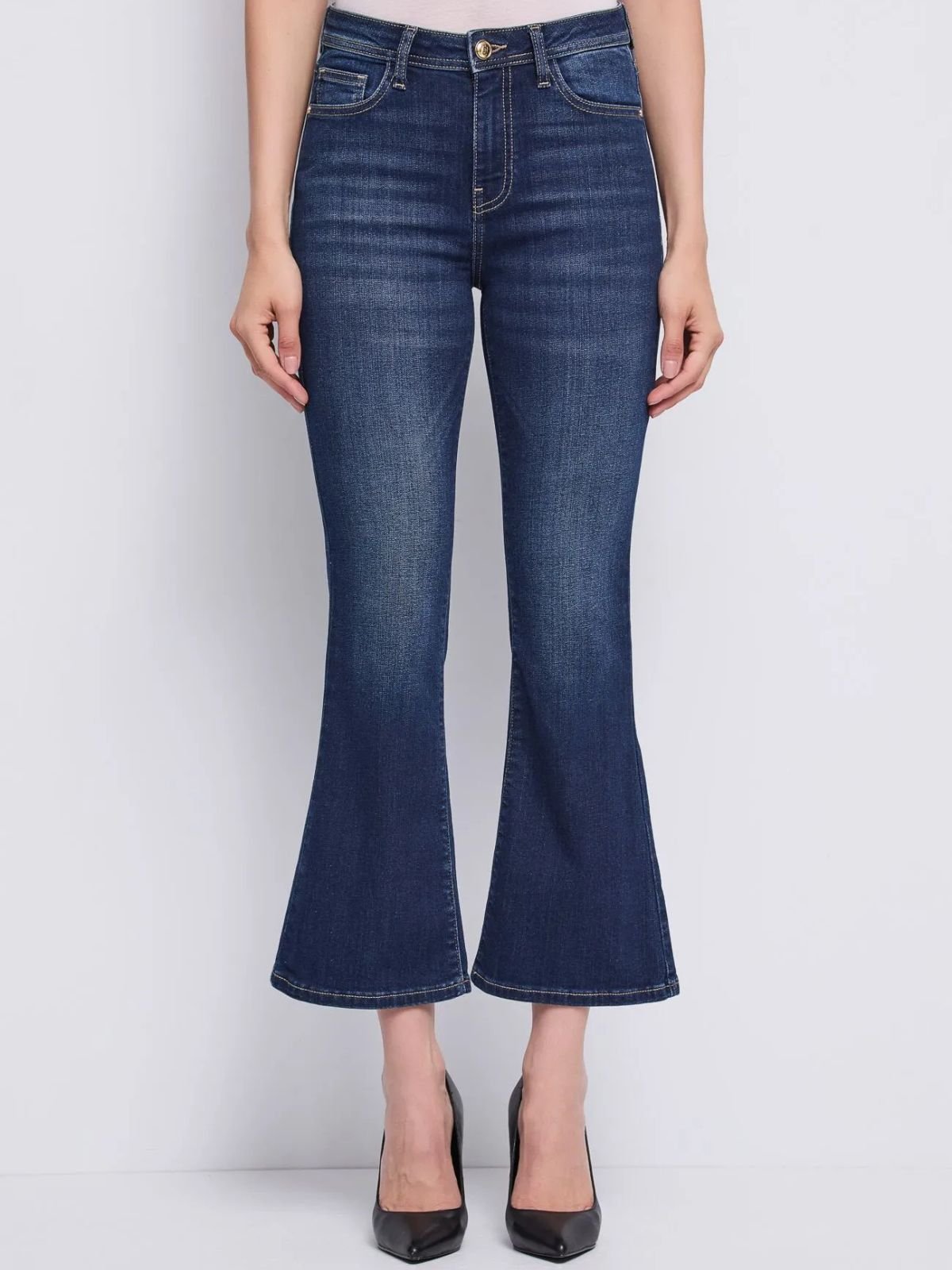 Gaudì - Jeans flare cropped effetto used - Donna - World Fashion