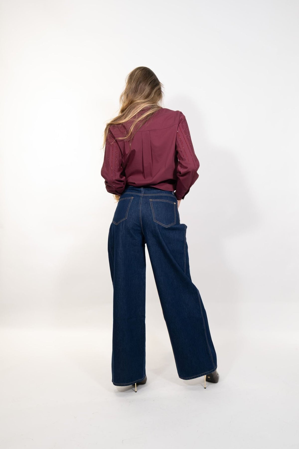 Gaudì - Jeans wide leg con foulard - Donna - World Fashion