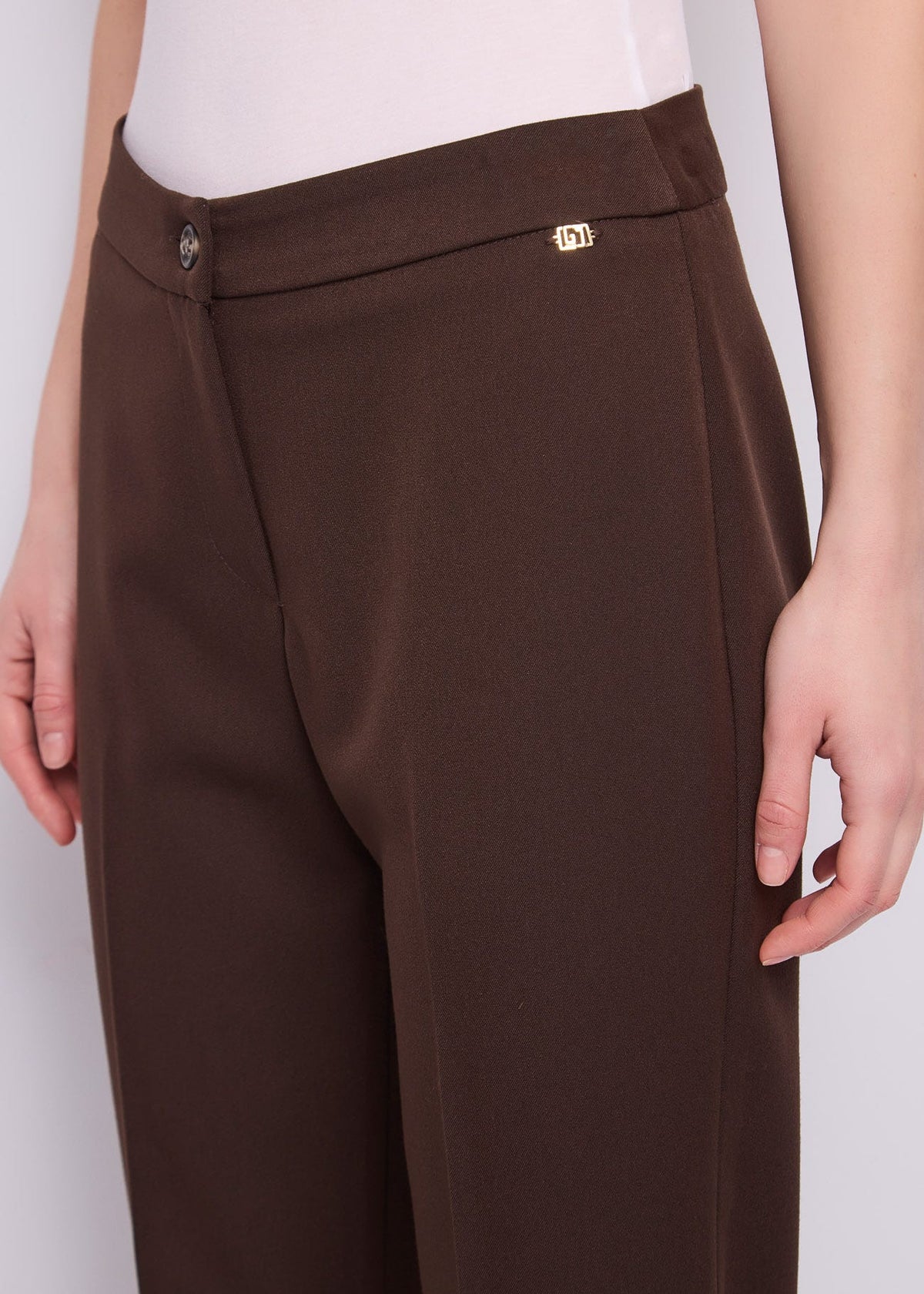 Gaudì - Pantalone cropped con piega - Donna - World Fashion