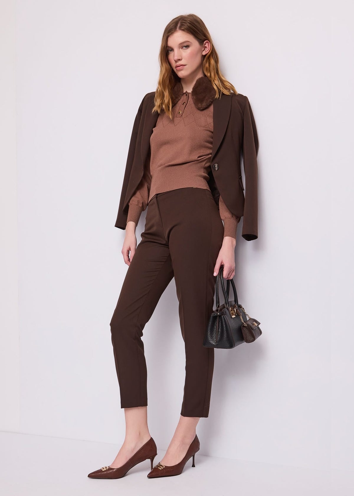 Gaudì - Pantalone cropped con piega - Donna - World Fashion