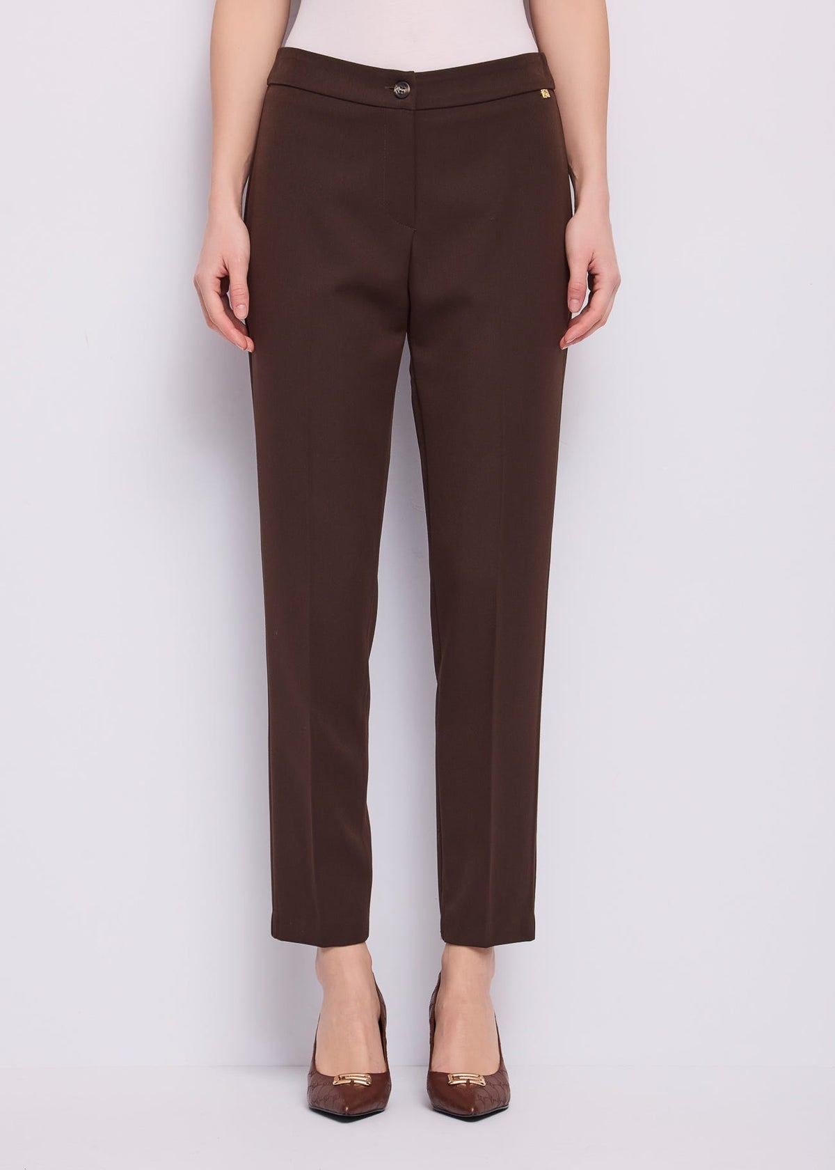 Gaudì - Pantalone cropped con piega - Donna - World Fashion