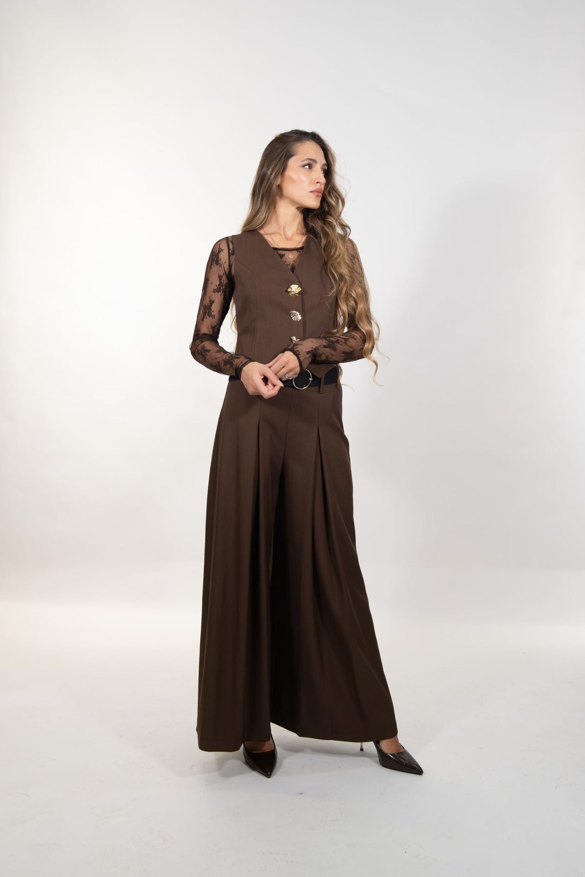 Gaudì - Pantaloni a palazzo con cintura - Donna - World Fashion