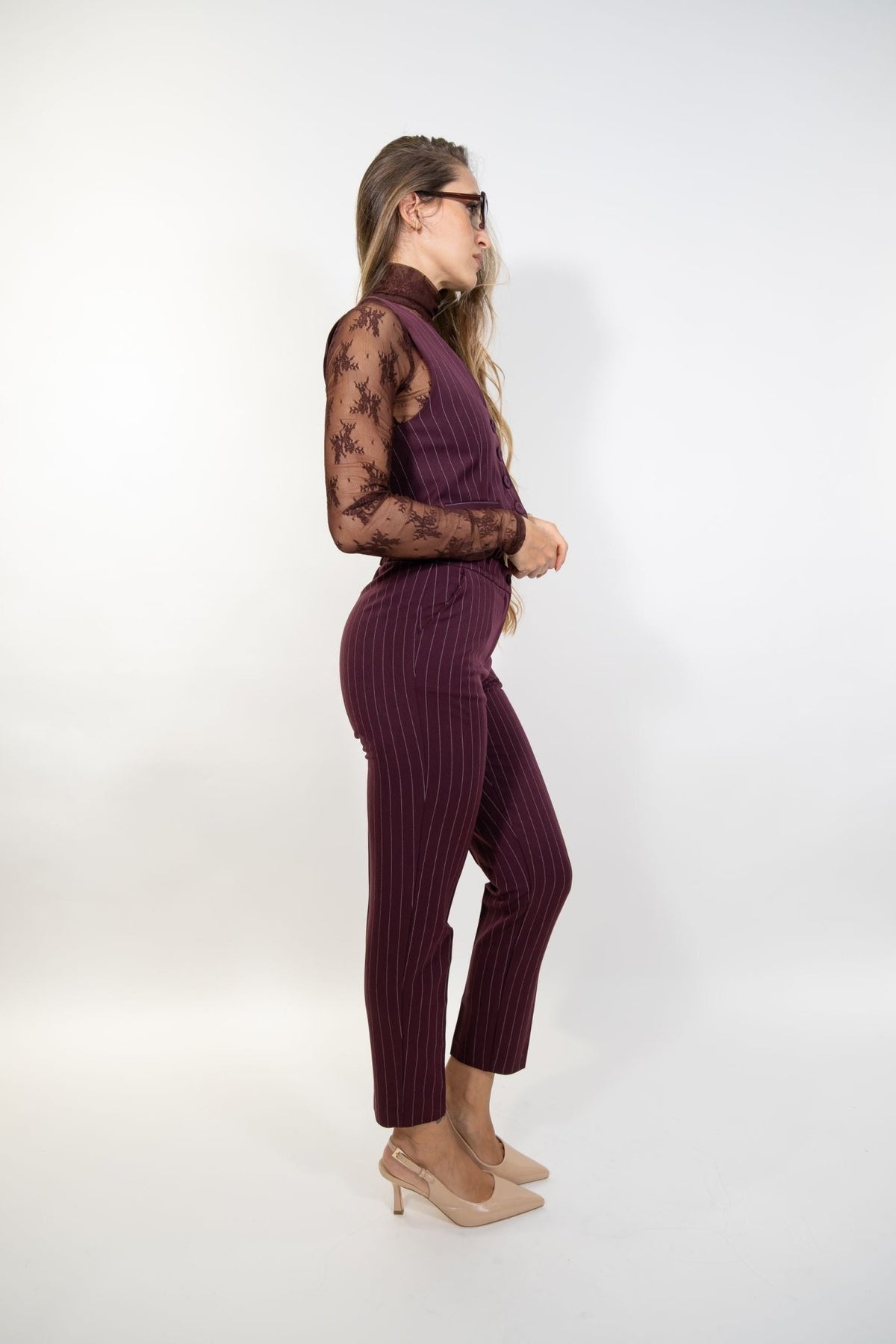 Gaudì - Pantaloni a sigaretta a righe - Donna - World Fashion