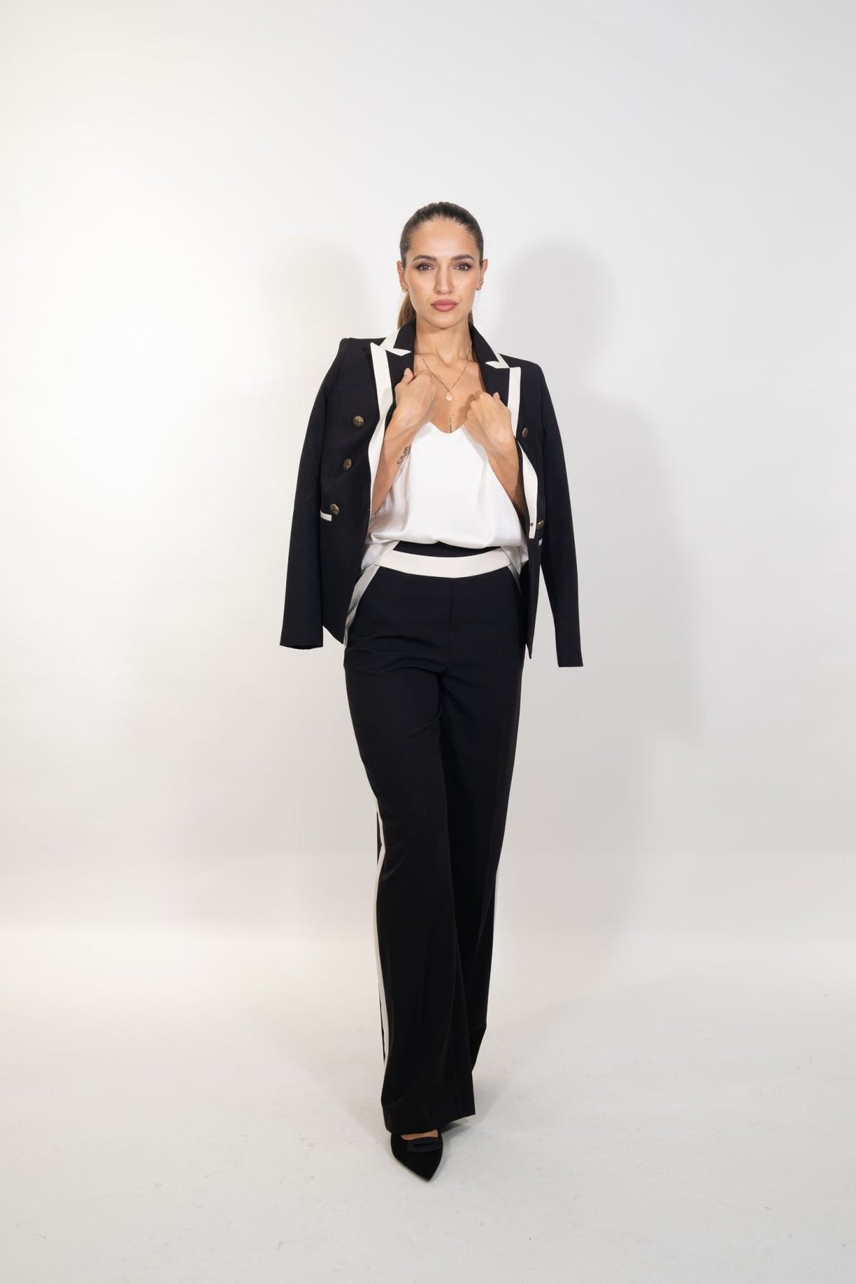 Gaudì - Pantaloni bicolor in tessuto tecnico - Donna - World Fashion
