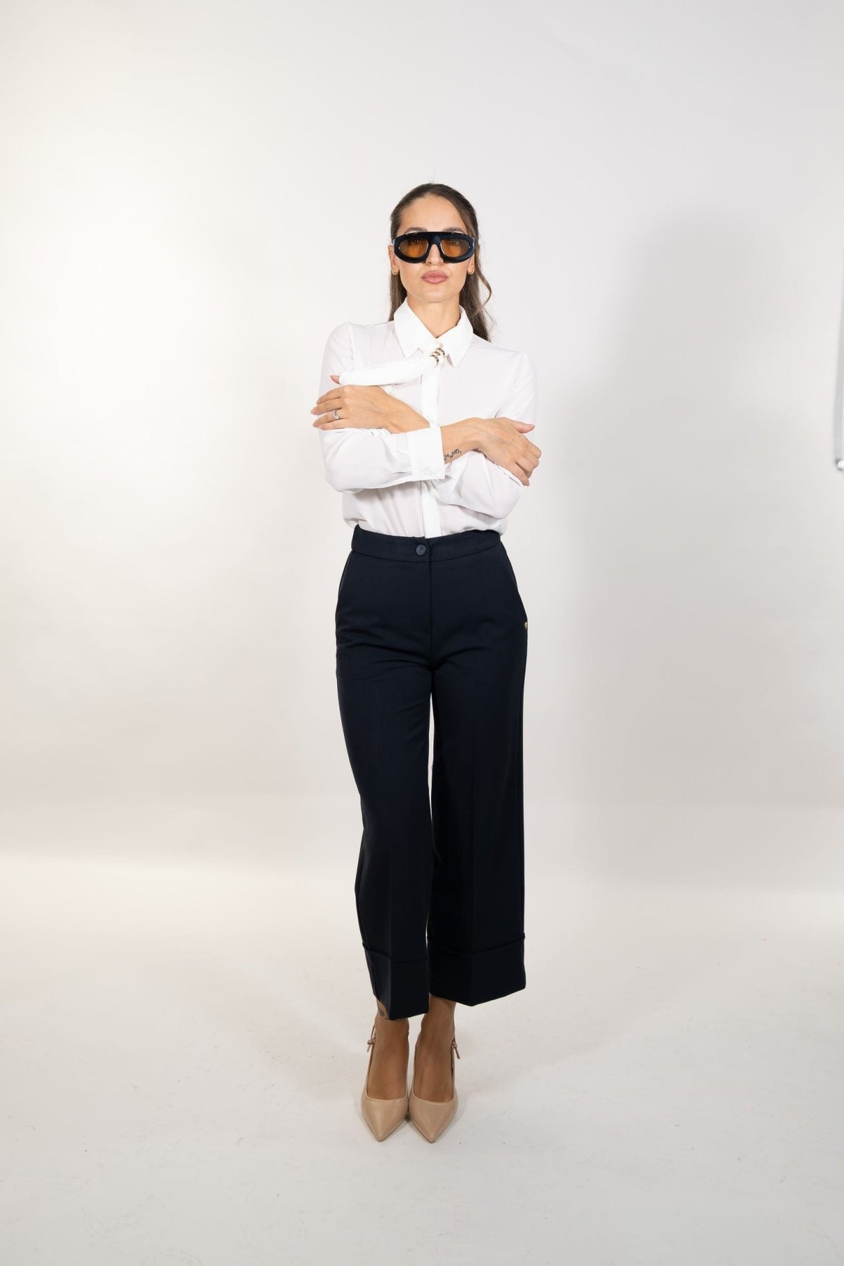 Gaudì - Pantaloni cropped con risvolto - Donna - World Fashion