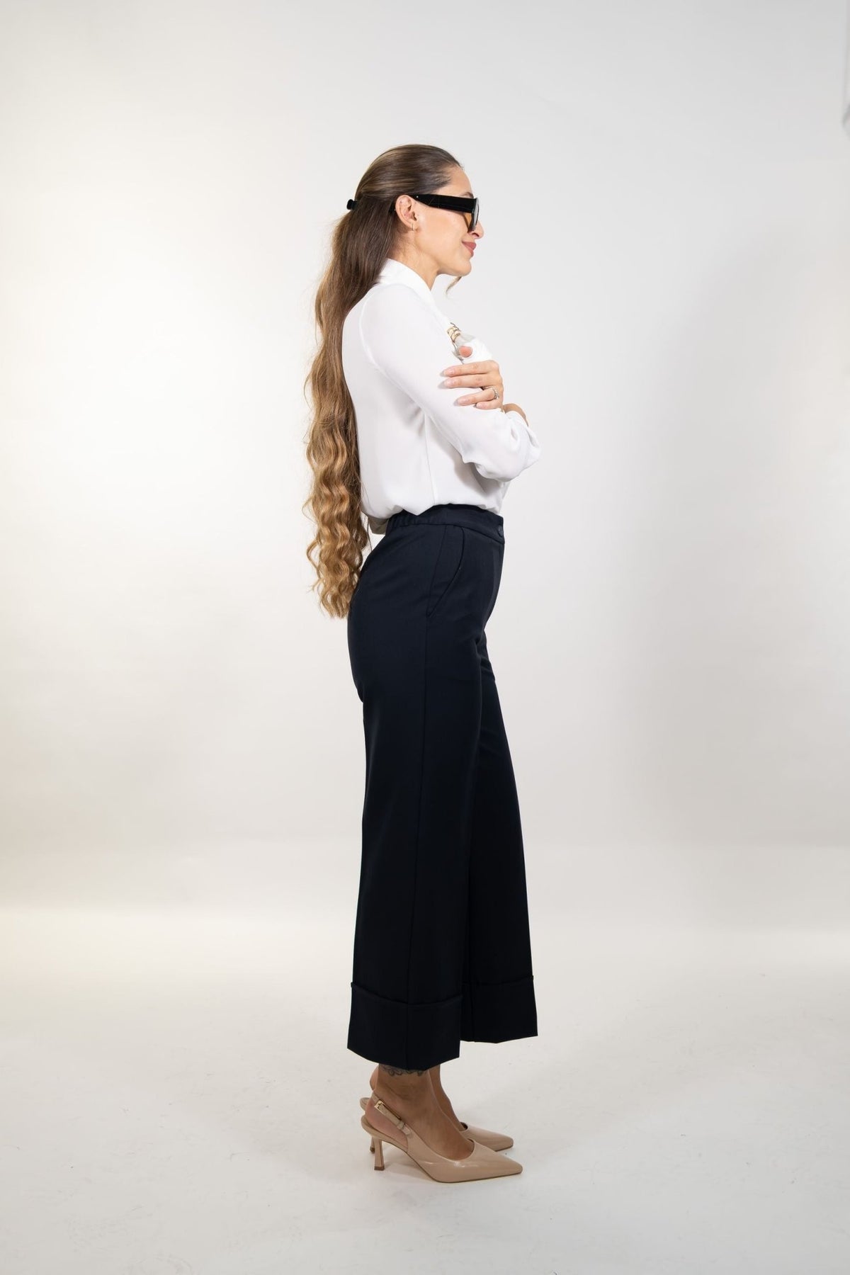 Gaudì - Pantaloni cropped con risvolto - Donna - World Fashion