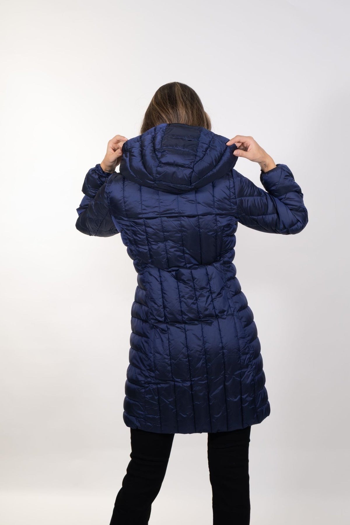 Gaudì - Piumino lungo da donna in nylon con cappuccio - Donna - World Fashion