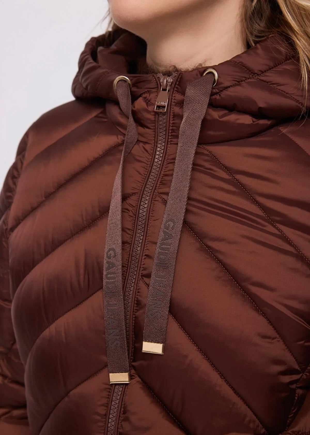 Gaudì - Piumino lungo da donna in nylon con cappuccio - Donna - World Fashion
